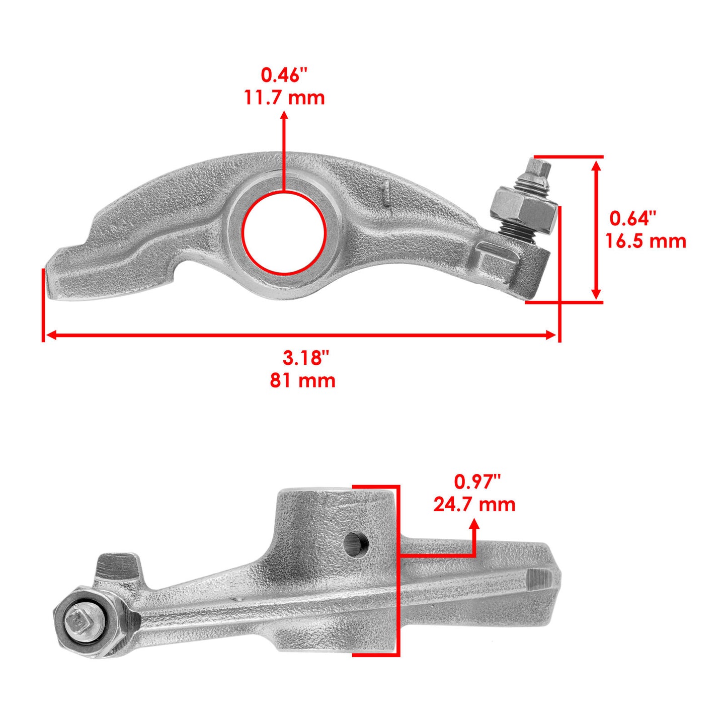 Exhaust Intake Valve Rocker Arm for Honda TRX300FW FourTrax 300 4X4 1988 - 2000