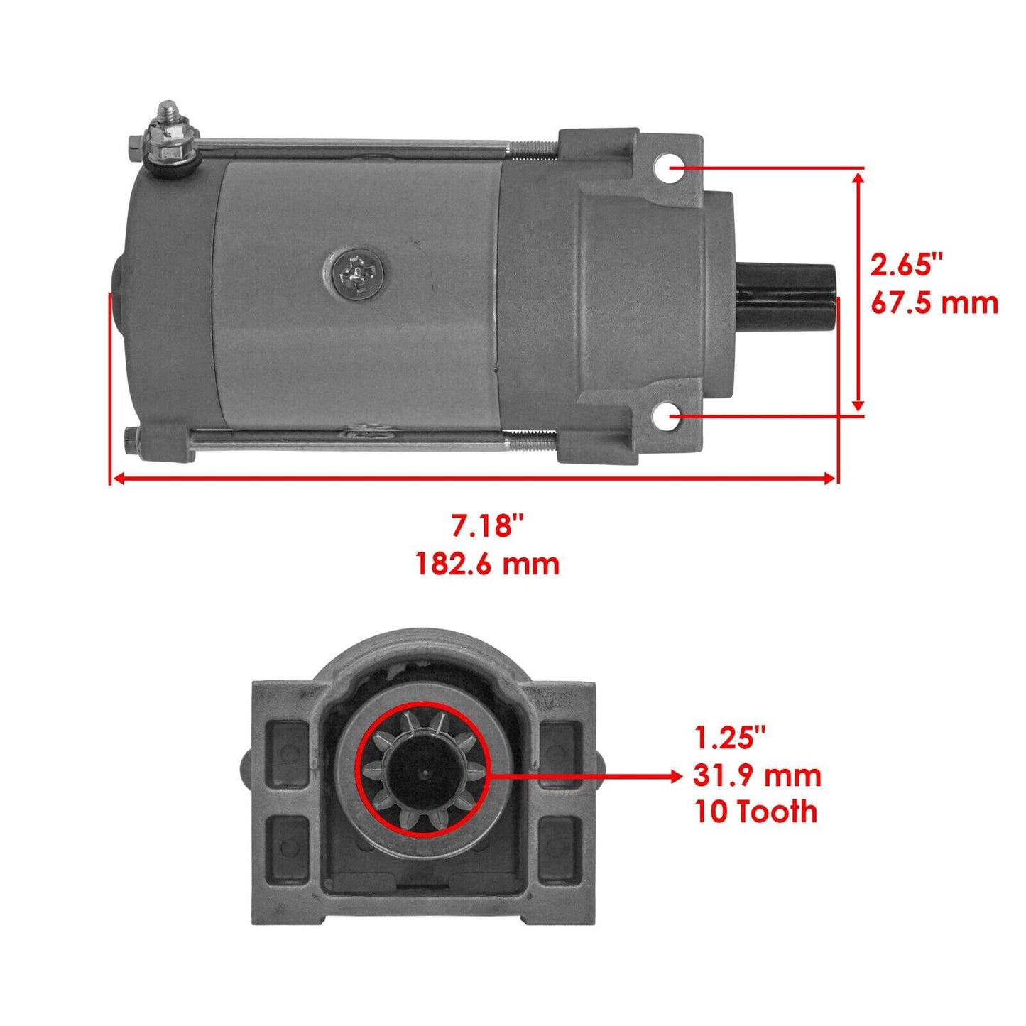 Starter Motor for Toro 74726 74731 74741 74760 74766 SS4225 SS5000 SS5425