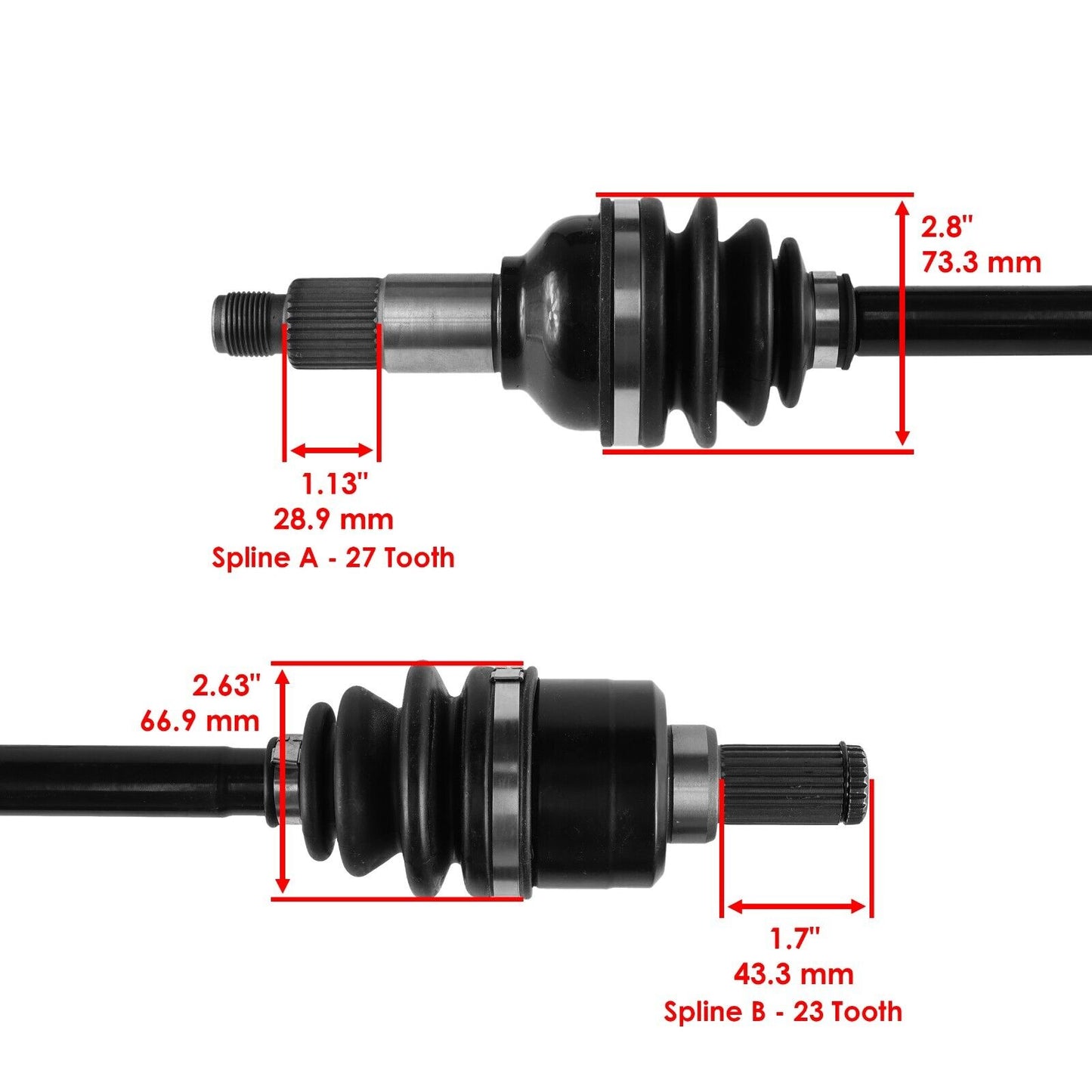 Rear Right or Left Complete CV Joint Axle for Yamaha Grizzly 700 YFM700 2014-15