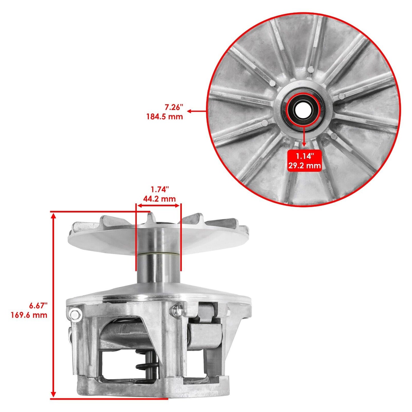 1323320 1323272 Primary Drive Clutch For Polaris General 1000 EPS 2016-2019