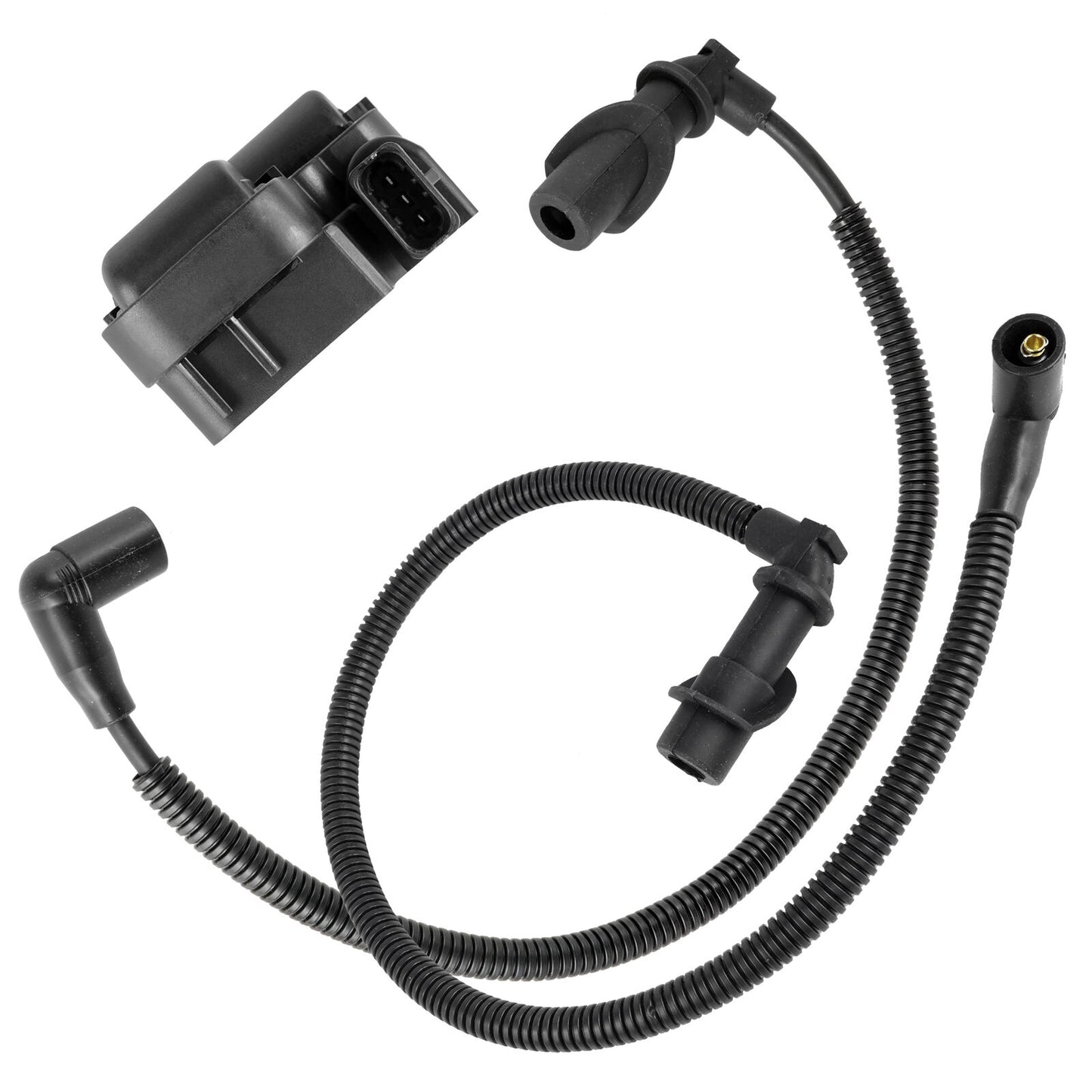 Ignition Coil w/ Spark Plug Wire 59.3 49.5 cm For Polaris Sportsman 800 2009-15