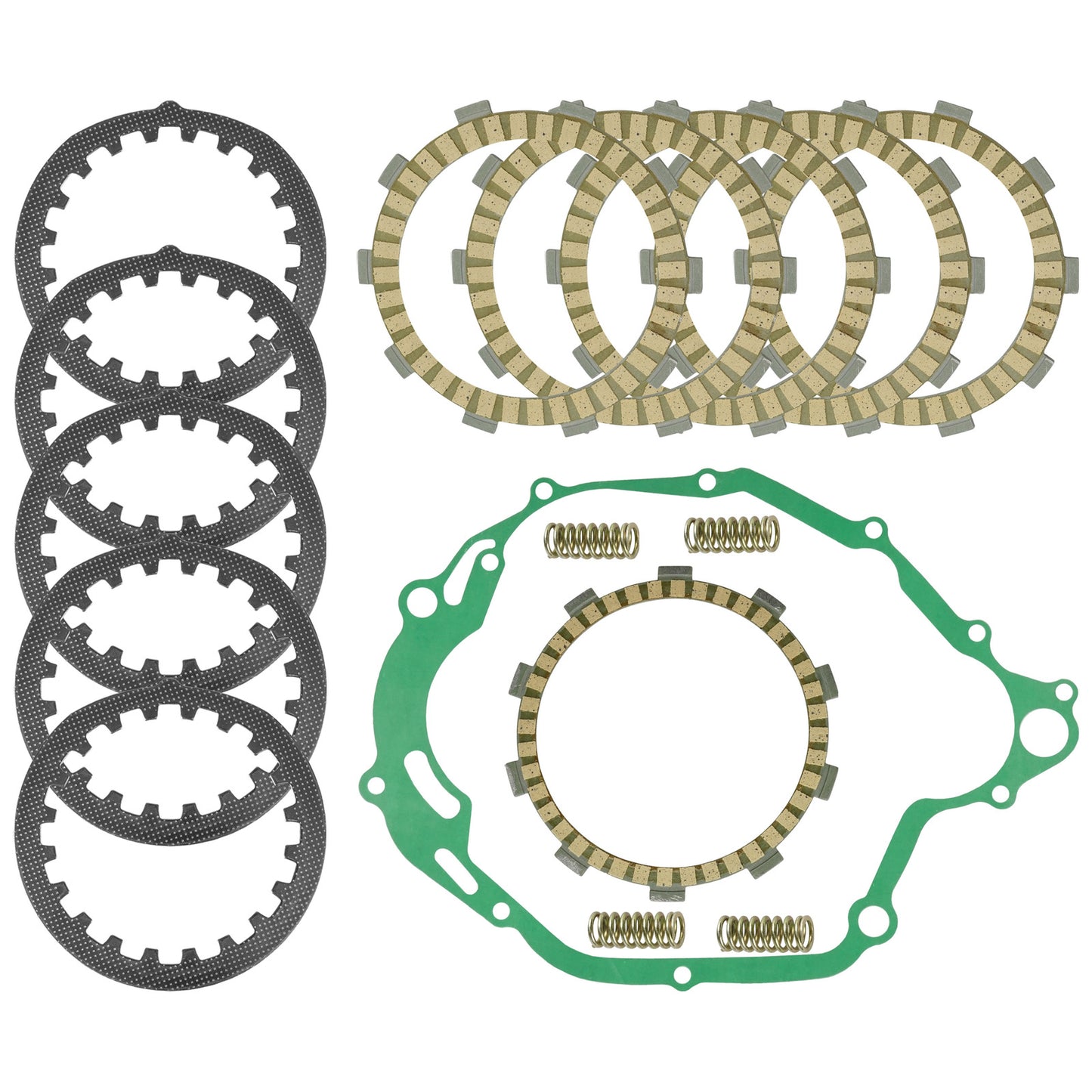 Clutch Friction Steel Plates Springs Gasket Kit for Yamaha TTR225 1999 - 2004