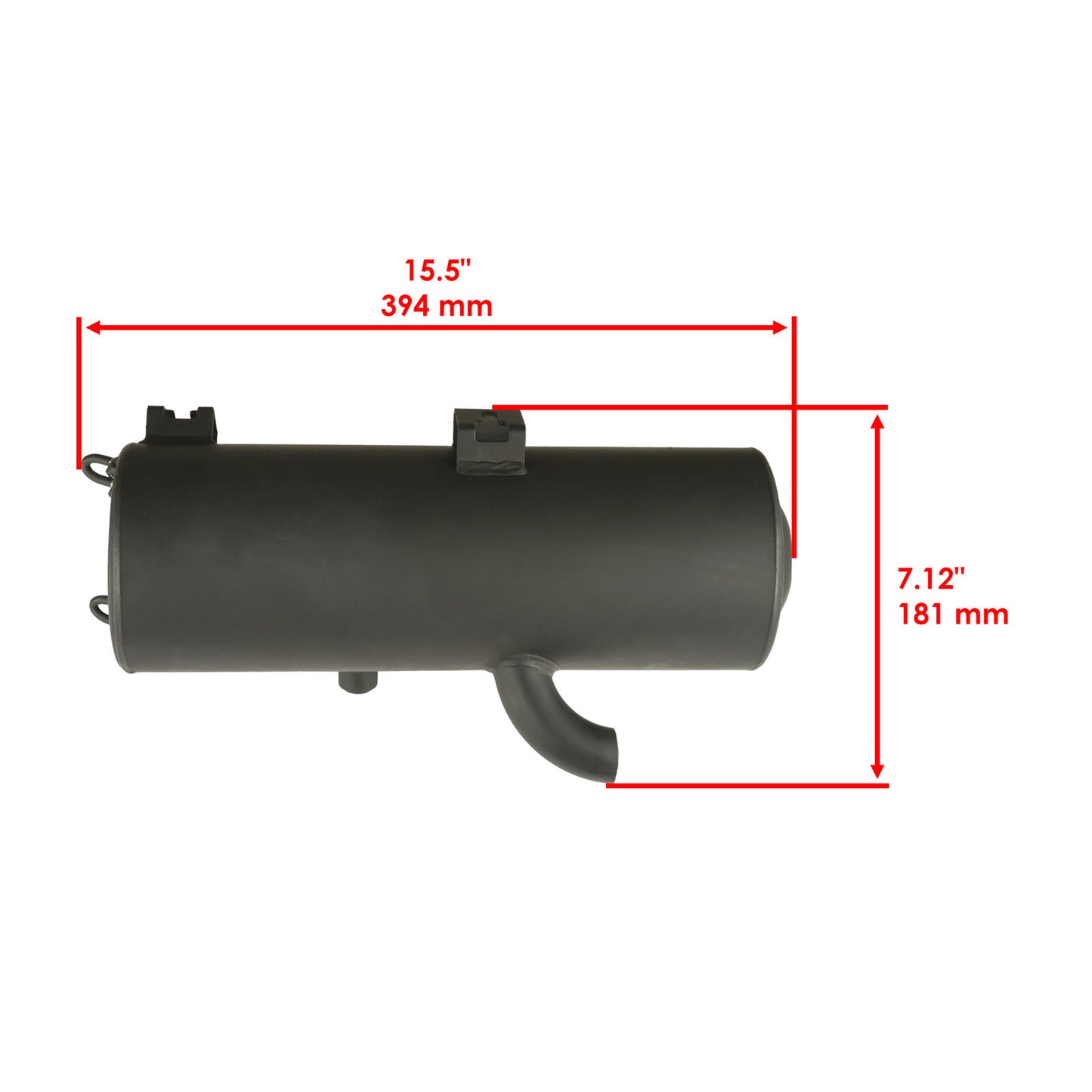 1261270-489  1261270-029 Exhaust Muffler Silencer For Polaris ATV Black Weld