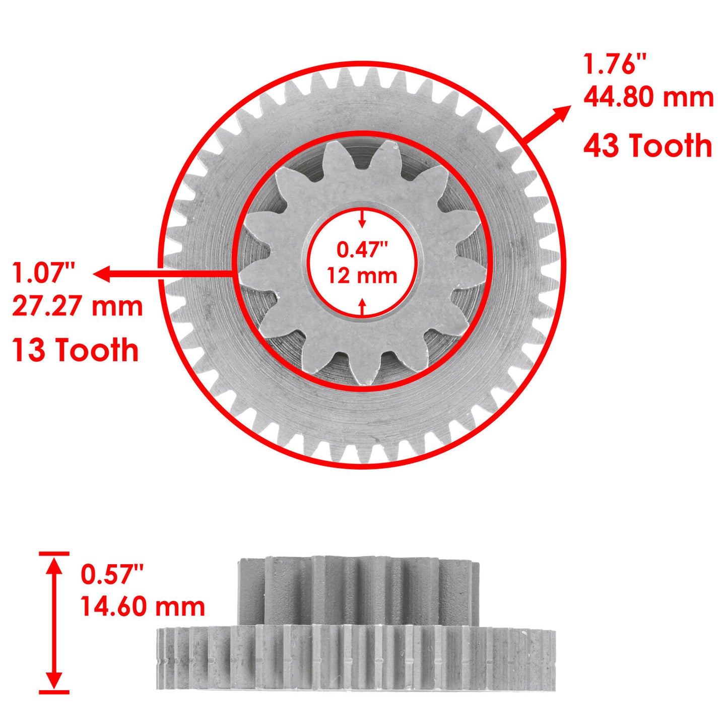 Starter Reduction Gear for Honda TRX450ER Electric Start 2006-2014 28150-HP1-600