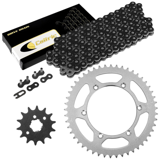 Black Drive Chain And Sprocket Kit for Kawasaki KX250 1992-2004