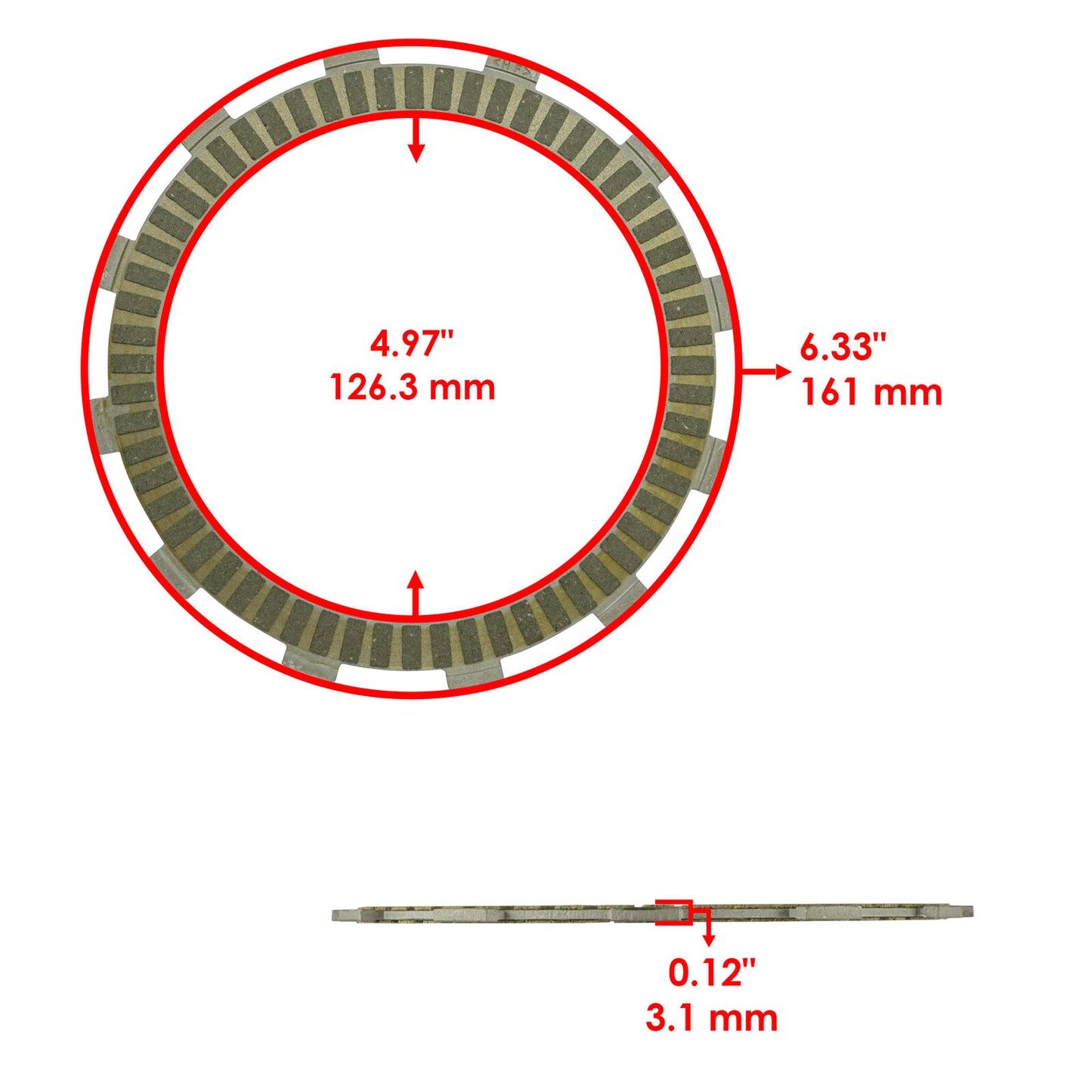 Clutch Friction Steel Plates Gasket Kit for Kawasaki Ninja ZX-14R ZX1400 2012-22