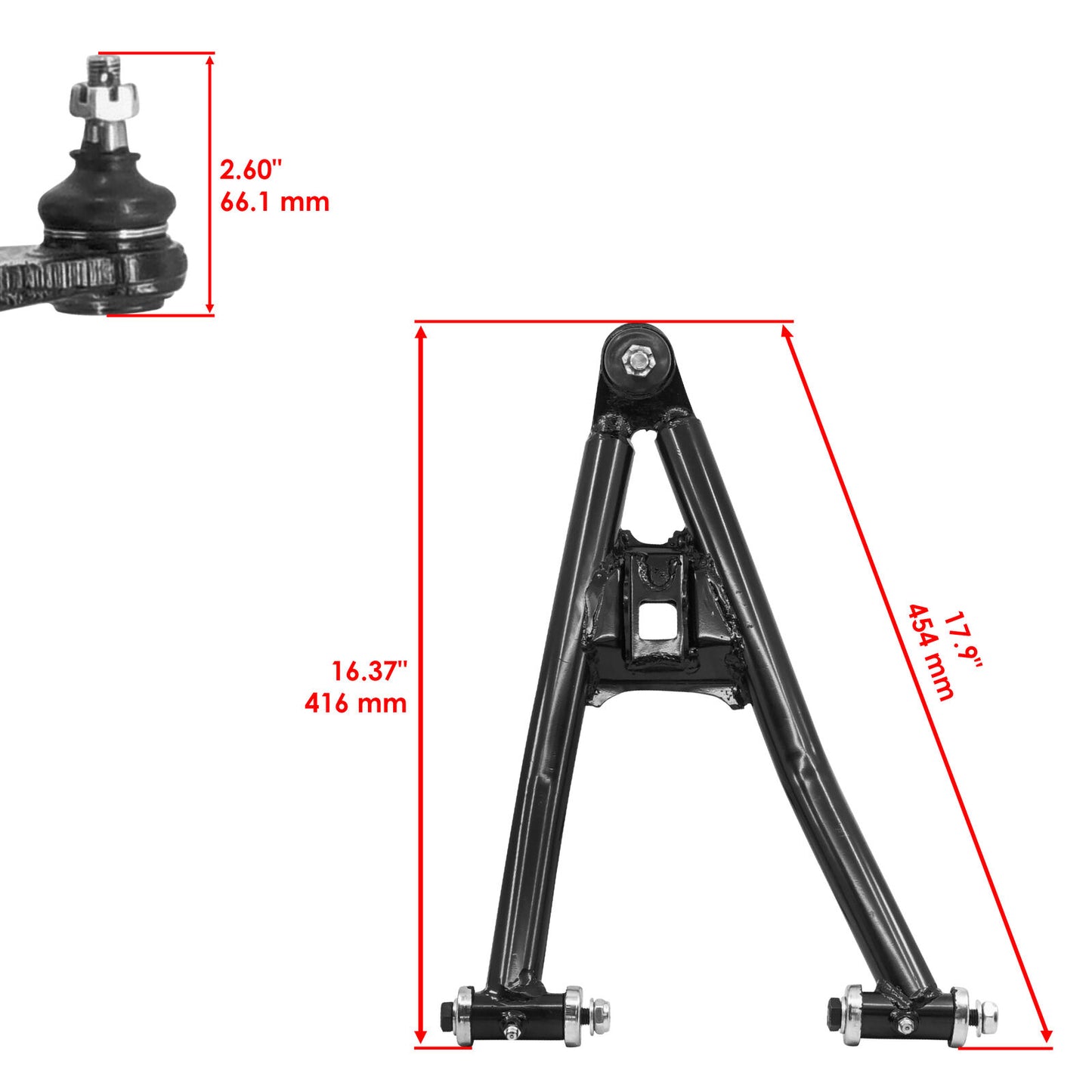 Black Front Lower Right A-Arm for Yamaha Raptor 700 YFM700R 2006 2007 2008 2009