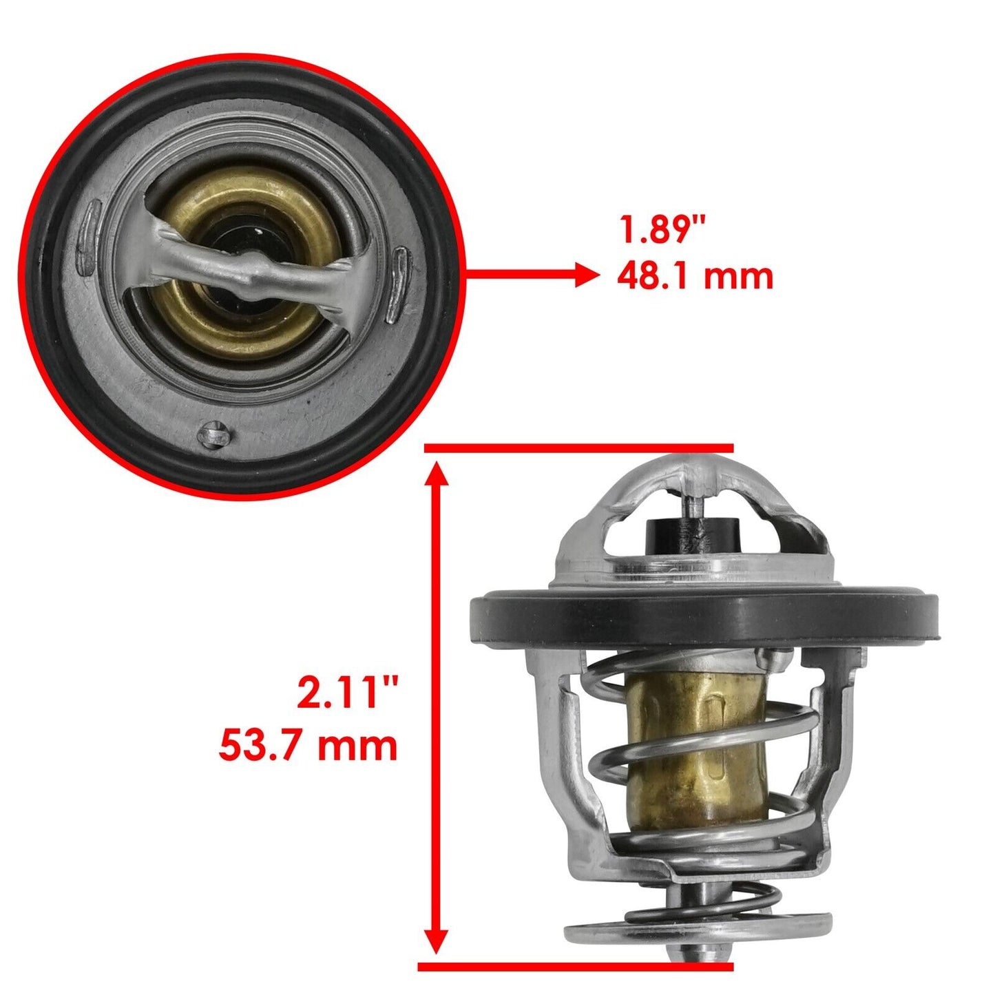 Caltric Thermostat Assembly For Honda Pioneer 500 SXS500M2 2022-2023