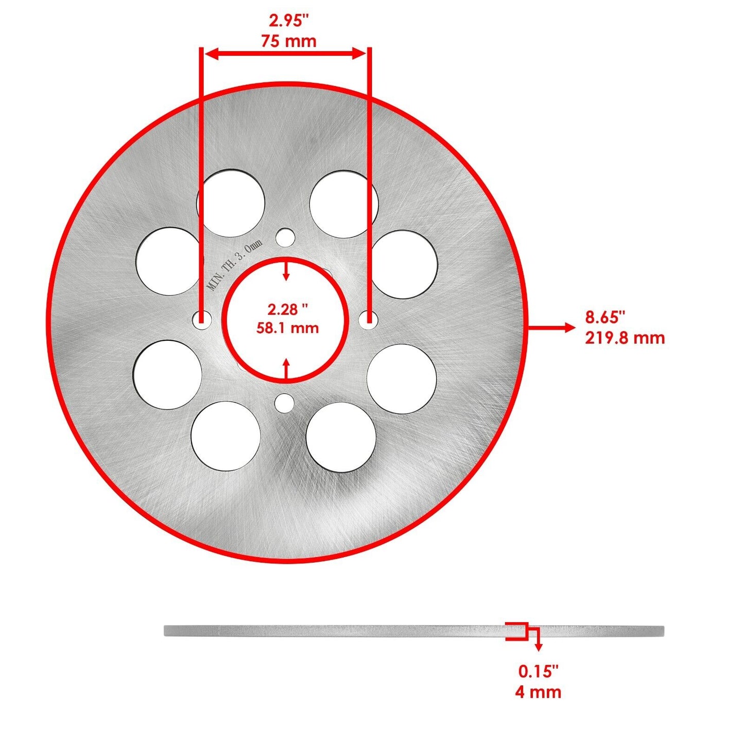 Rear Brake Disc Rotor w/ Brake Pads fits Yamaha Raptor 660R YFM660R 2002 - 2005