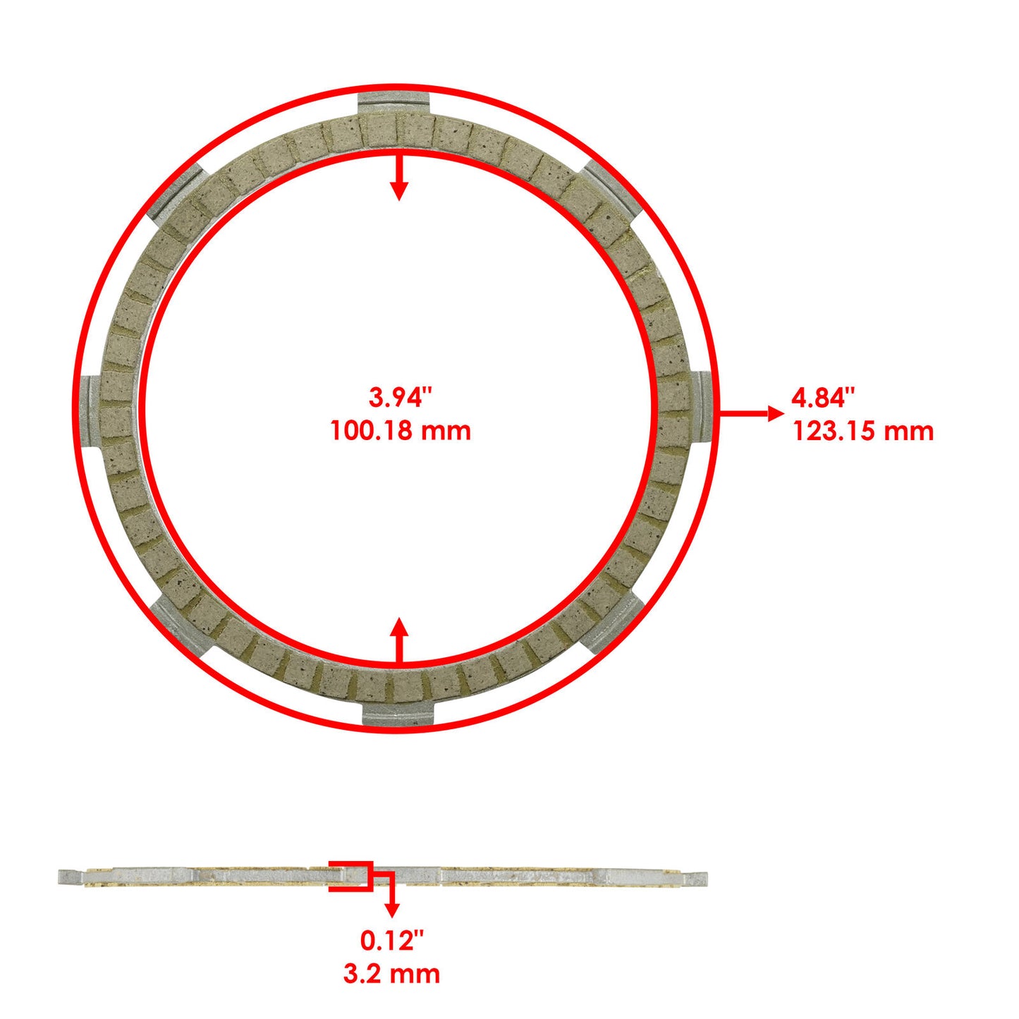 Clutch Friction Plates Kit for Yamaha YZ80 DT100 MX100 RT100 TTR125 1974-2024