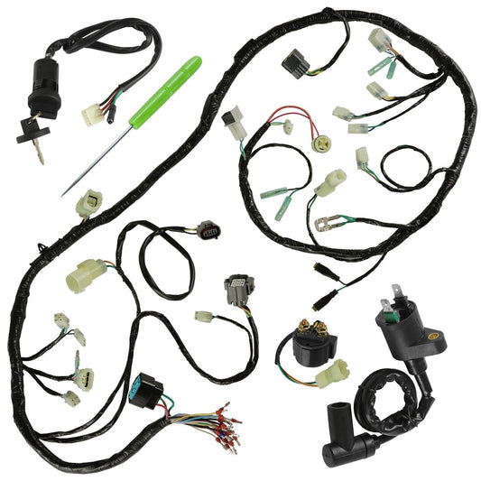 Wiring Harness Switch Key Coil Starter Relay for Honda Recon 250 TRX250 2005-06