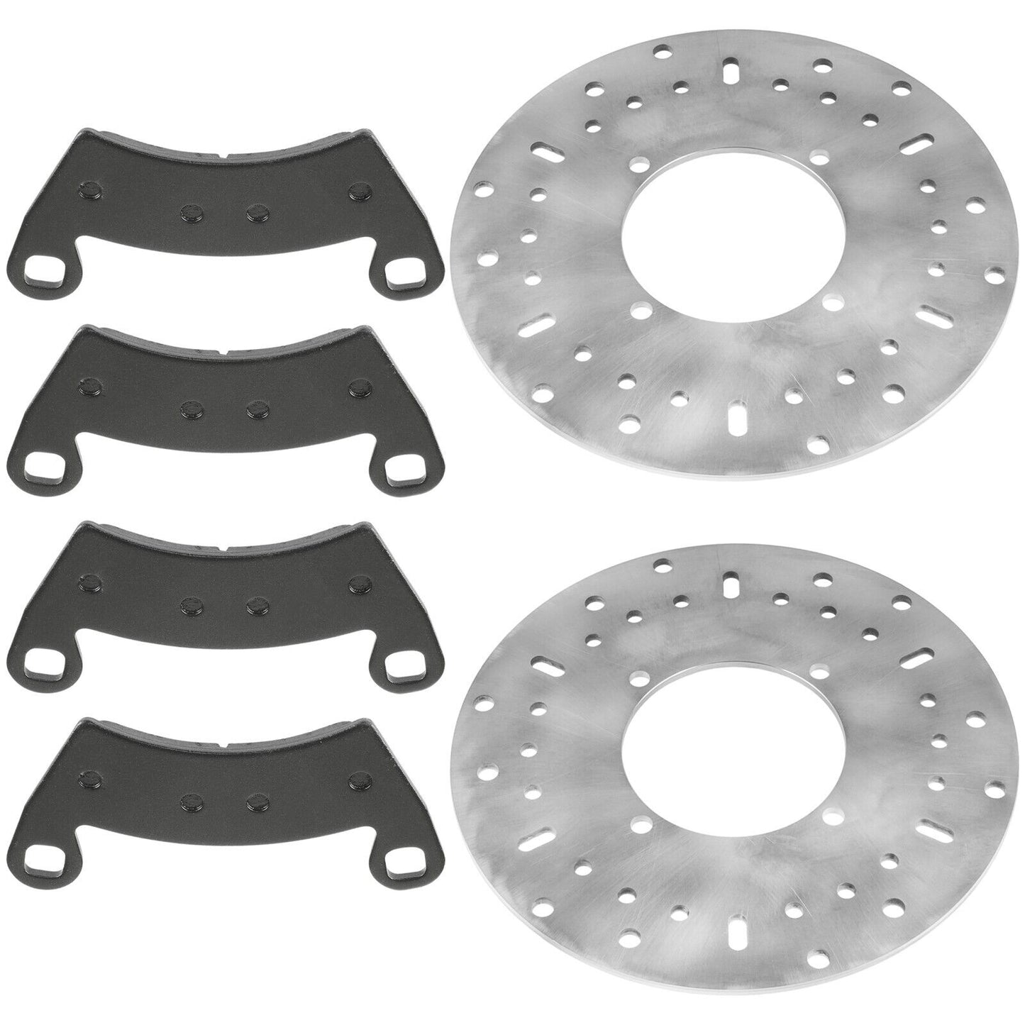 2 Front Brake Disc Rotor And Pads for Polaris Ranger Crew 570 EFI 2014 2016-2021