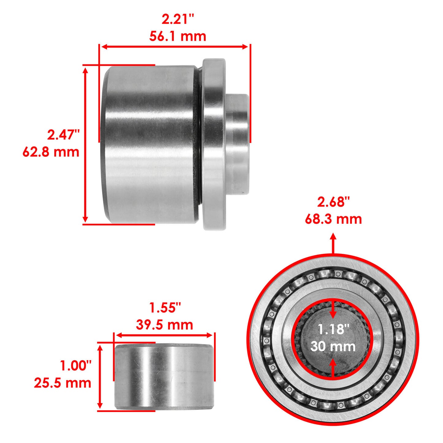 Front Differential Output Hub For Polaris RZR XP Turbo PRO Sport/Premium/ULT 21