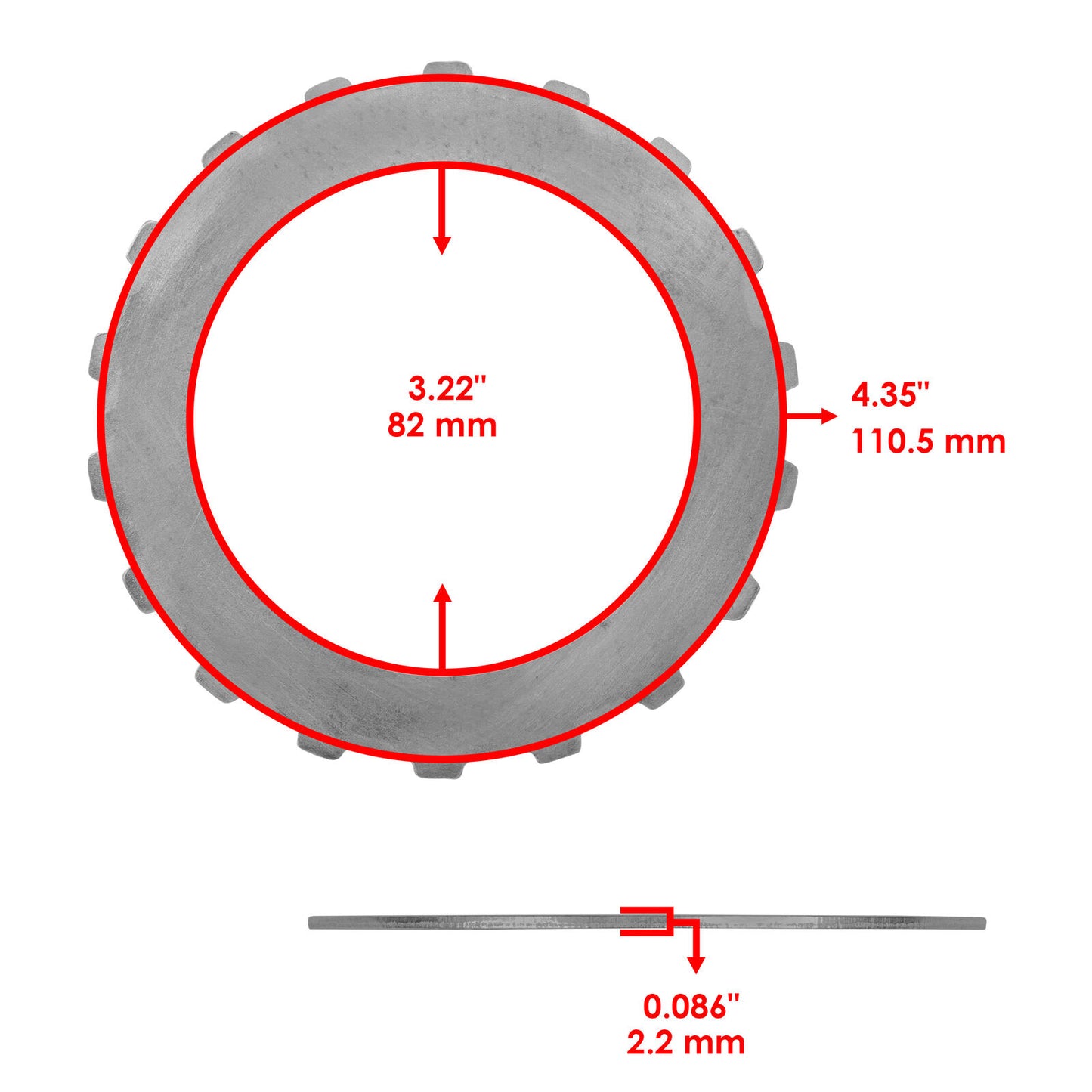 Clutch Friction Plates Kit for Honda Pioneer 700 SXS700 M2 M4 M2D M4D 2014-2023