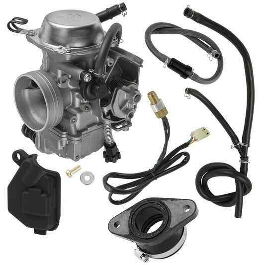 Caltric Carburetor w/Intake Manifold Boot for Honda 16100-HN5-673 16210-HN5-671