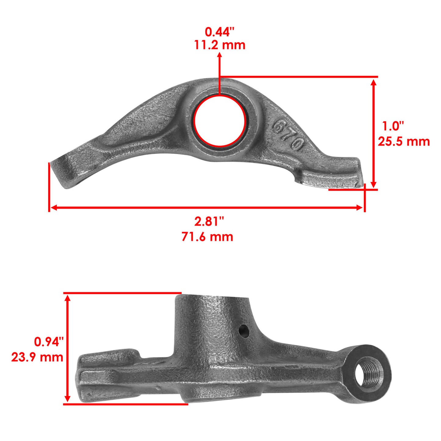 Caltric 14421-KCY-670 Engine Valve Rocker Arm B for Honda XR400 TRX400EX TRX400X