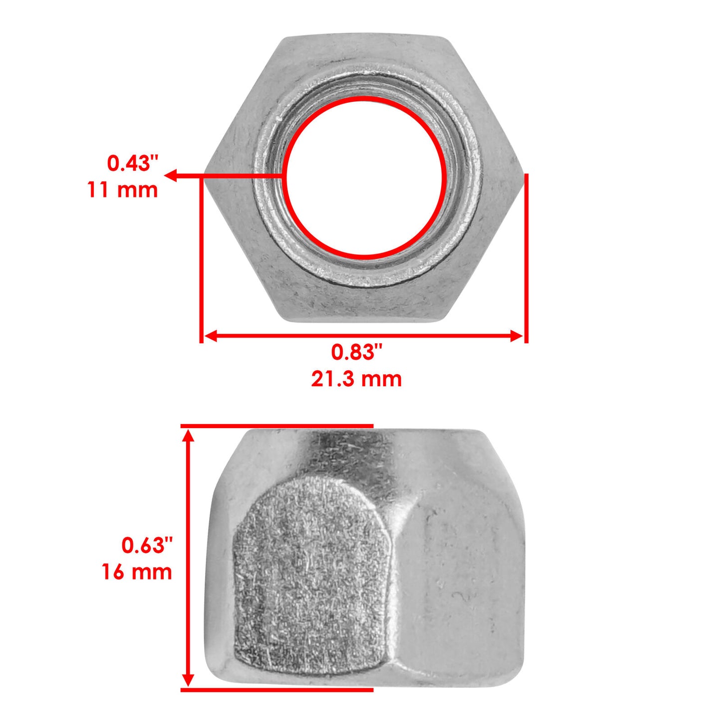 90179-12262-00 Wheel Lug Nut  For Yamaha Wolverine 700 YXE70 16-18 Front or Rear