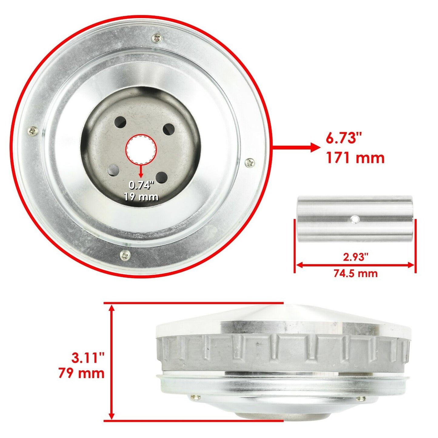 Complete Primary Sliding Sheave for Yamaha Kodiak 450 YFM450 4X4 03-06 And 2018