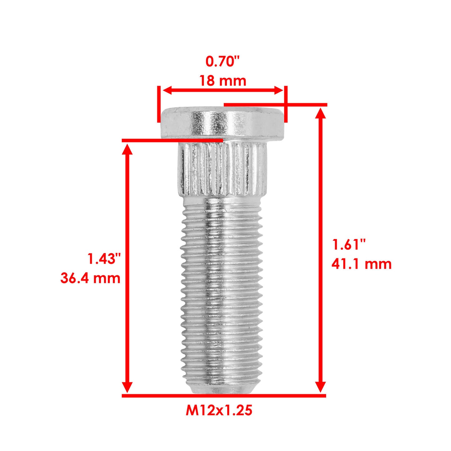 Wheel Hub Bolt For Yamaha Viking 700 Viking VI 2016-2024 / 90114-12005-00