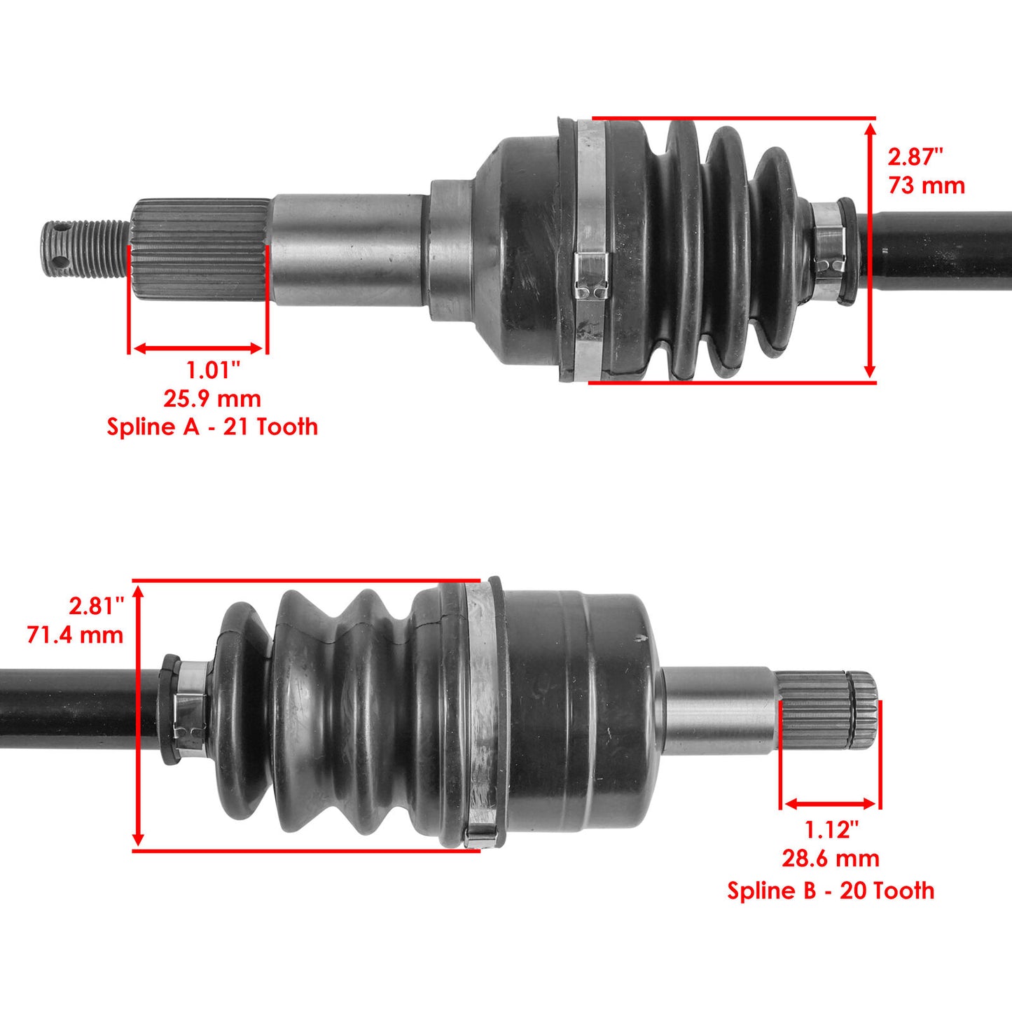 Front Rear Left Right Complete Axles for Yamaha Grizzly 450 YFM450FG 4WD 2007