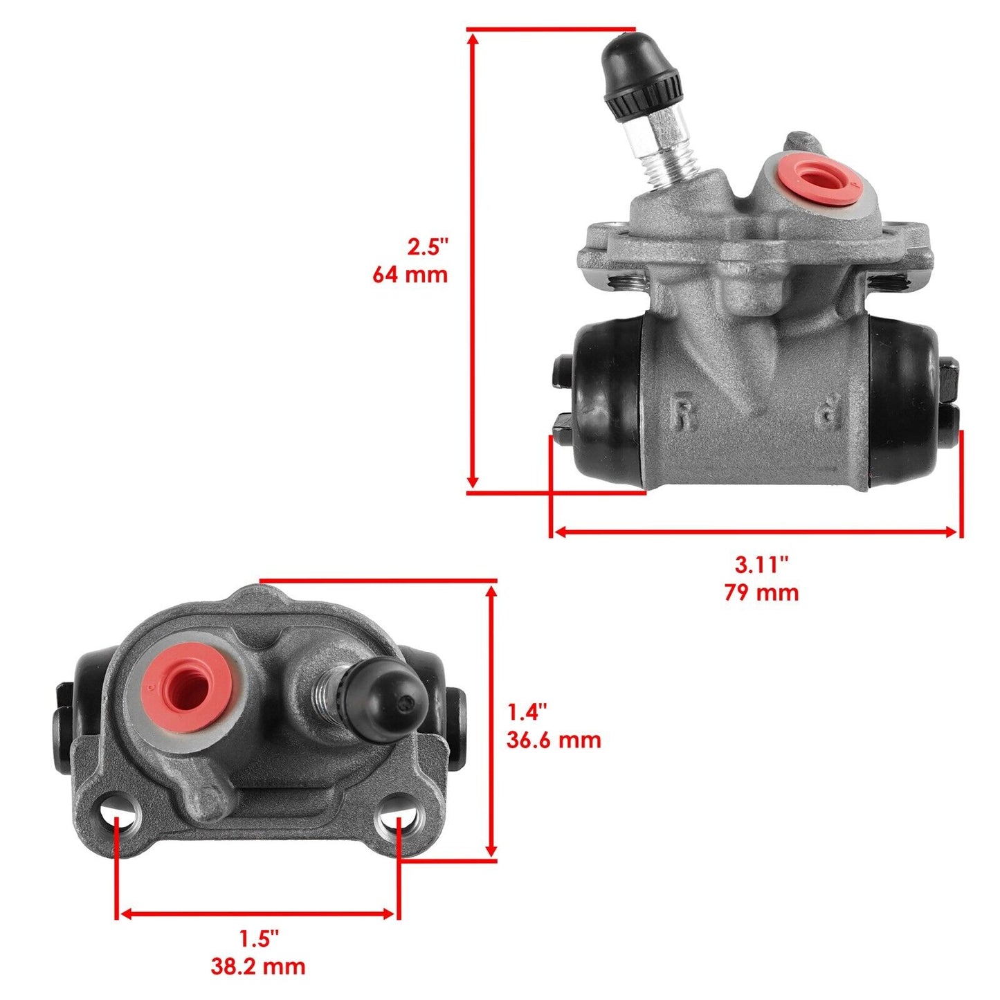 Front Wheel Brake Cylinder w/Shoes for Honda Recon 250 TRX250TE 2002-2024