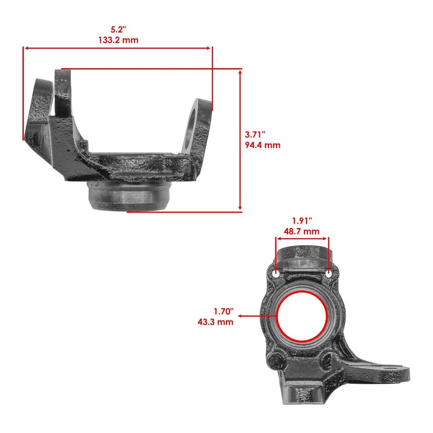 Caltric 51250-HM5-A80 51250-HM5-850 51250-HM5-930 Rear Left Knuckle for Honda