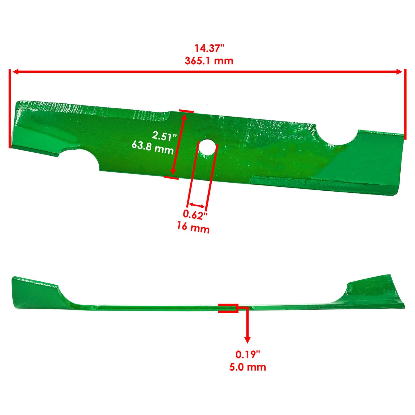 02961700 2961700 02961600 Deck Blade For Ariens For Gravely Notched Hi-Lift