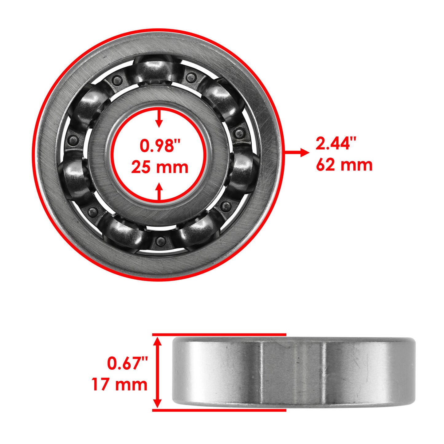 Caltric Rear Differential Bearing & Seals For Yamaha Viking 700 YXM700 2014-2024