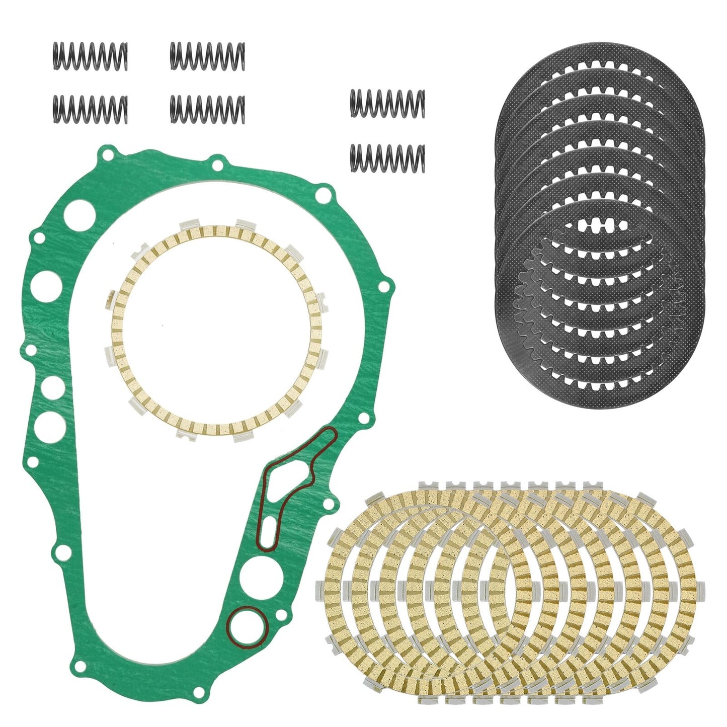 Clutch Friction Steel Plates Kit for Kawasaki KFX400 KSF400-A KSF400A 2003-2006