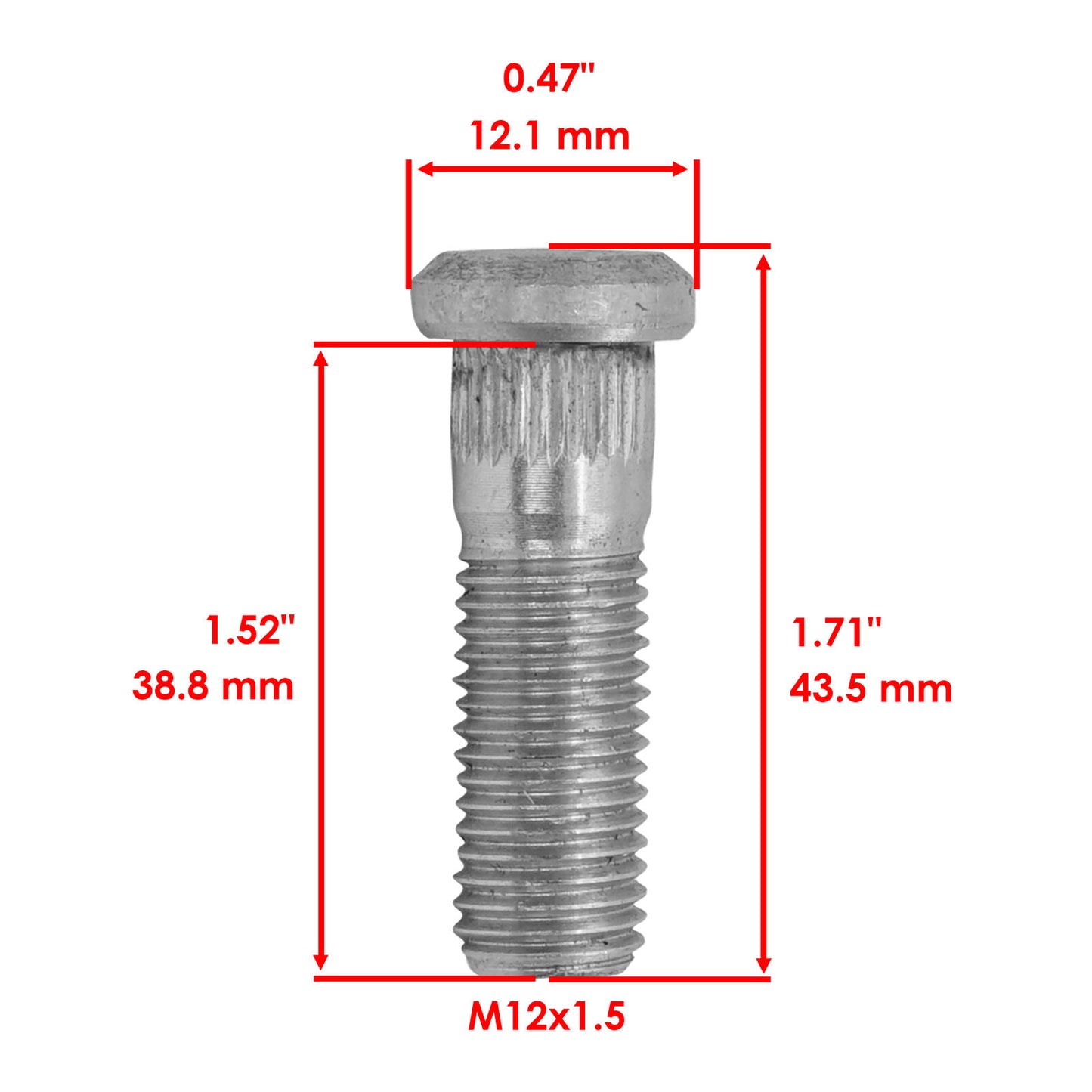 90113-SM1-005 90113-SA0-005 Wheel Bolt For Honda Pioneer 700 SXS700M2 2014-2024