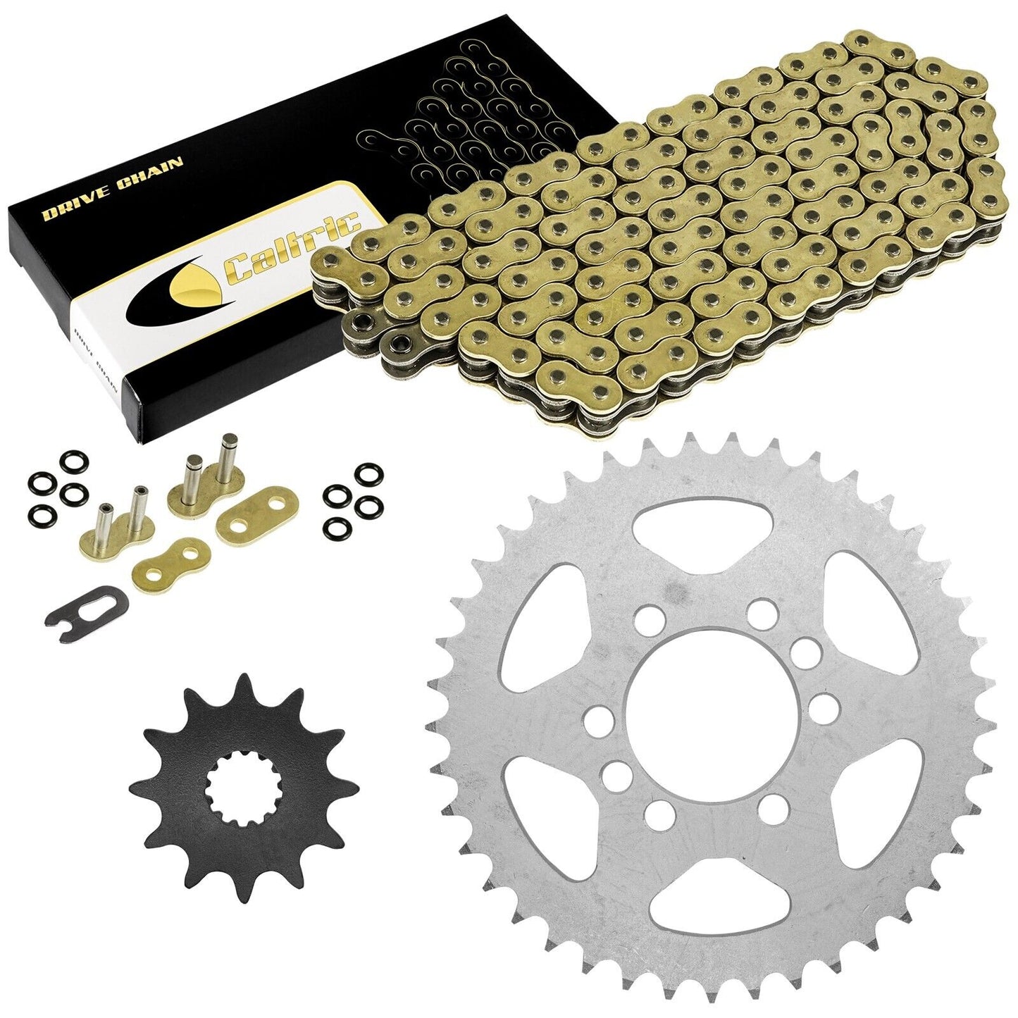 Gold O-Ring Drive Chain & Sprockets Kit for Suzuki LT230S Quadsport 230 85-88