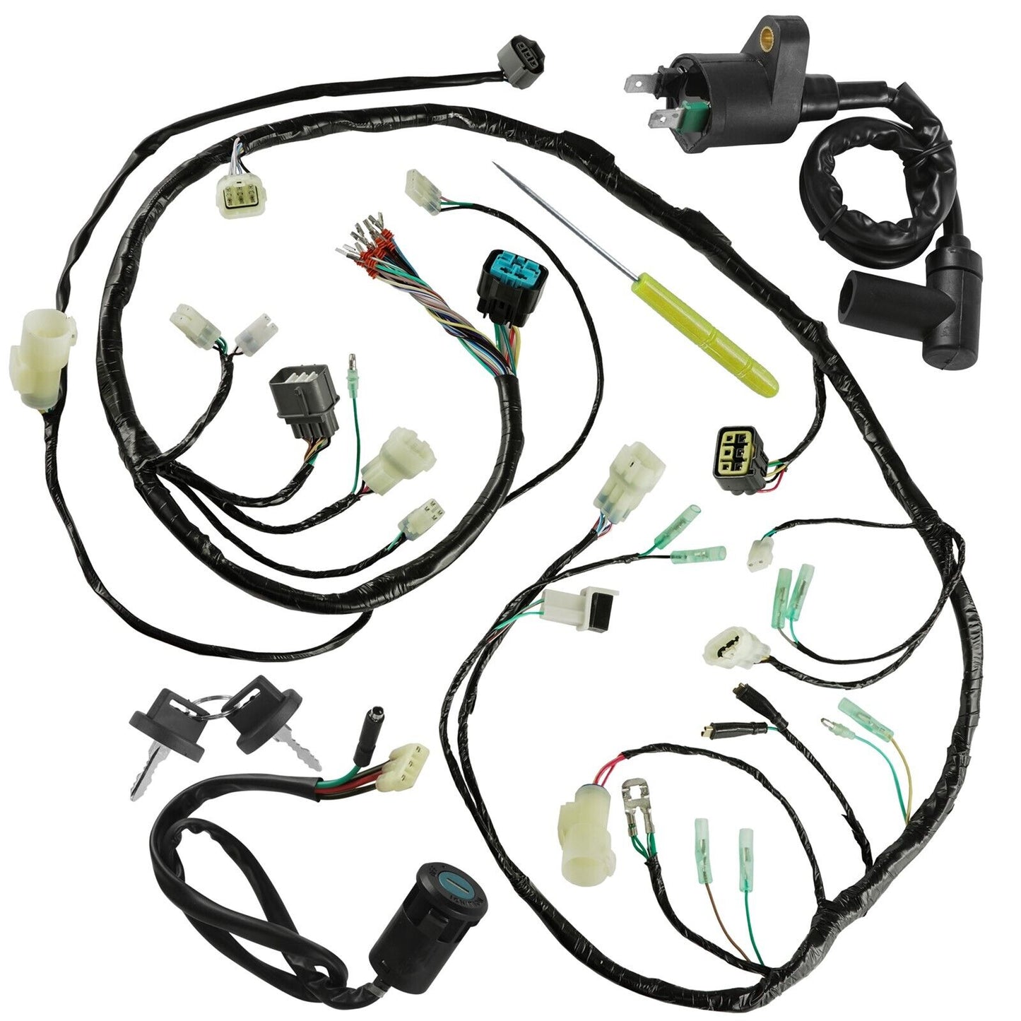 Wiring Harness w/ Regulator & Switch For Honda Recon 250 TRX250TE 2002-04