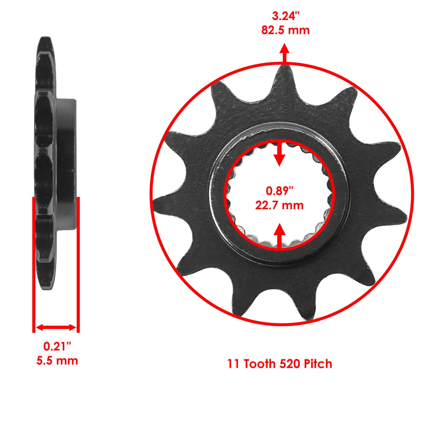 Front Drive Chain Sprocket for Polaris Trail Blazer 330 2008 2009-2013 Teeth 11