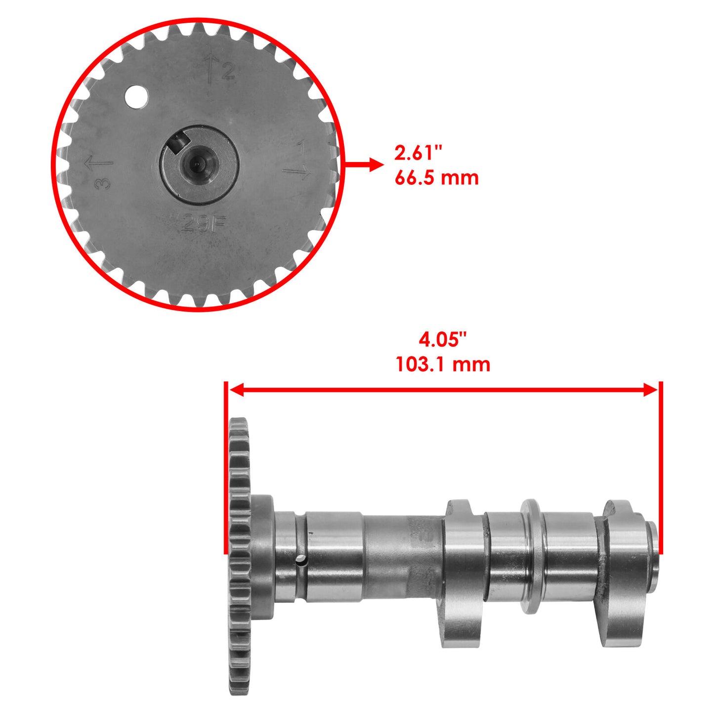 12720-29F21 12710-29F10 Exhaust & Intake Camshafts For Suzuki DR-Z400E 2000-2007