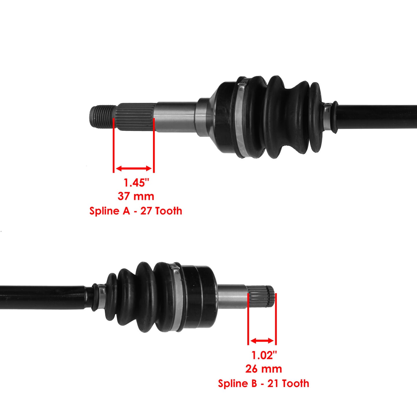 Front Rear Left Right Complete Axles for Yamaha Rhino 700 YXR700F 4WD 2008-2013