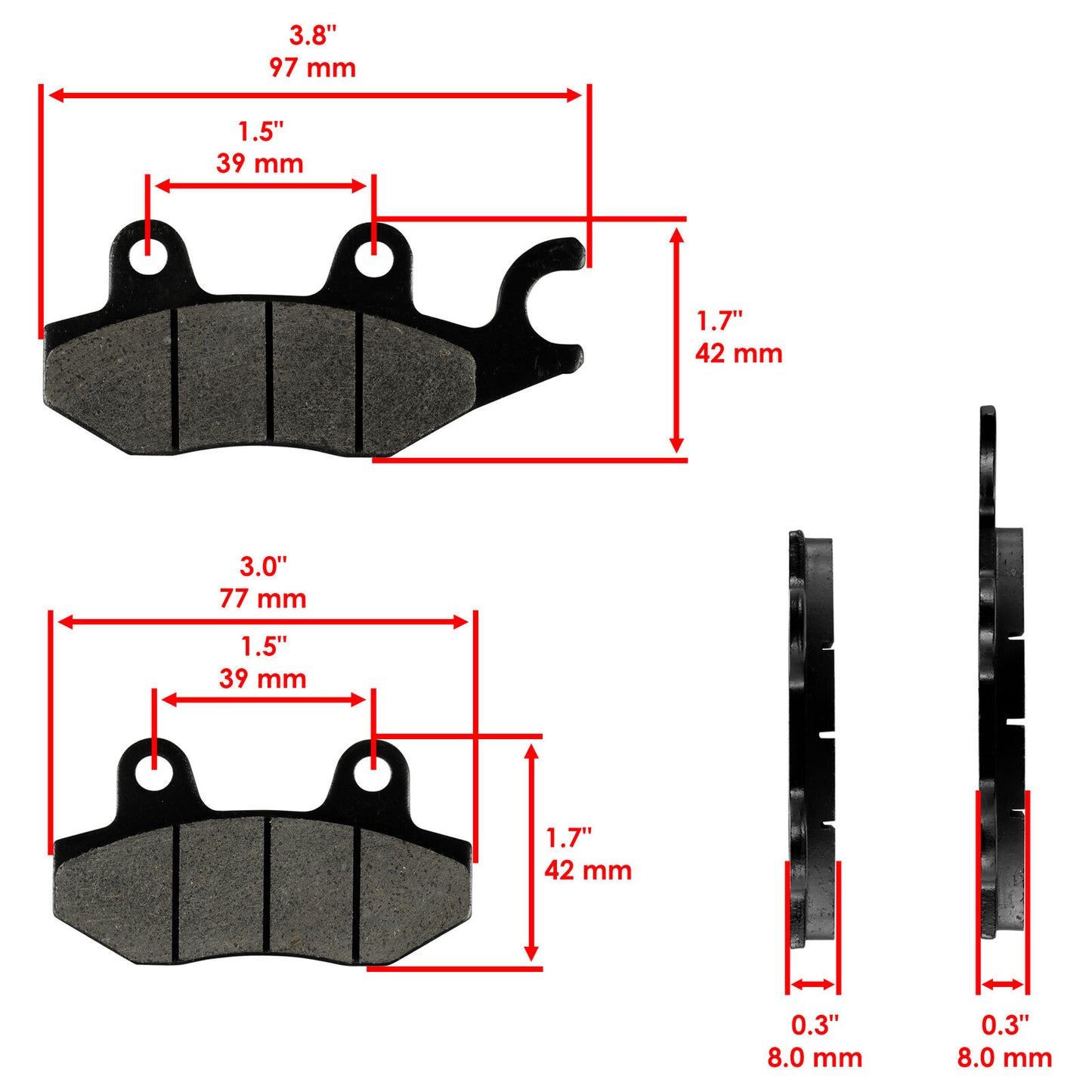 Brake Pads for Kawasaki Teryx 750 KRF750 Krf 750 2008-2013 Front Brakes