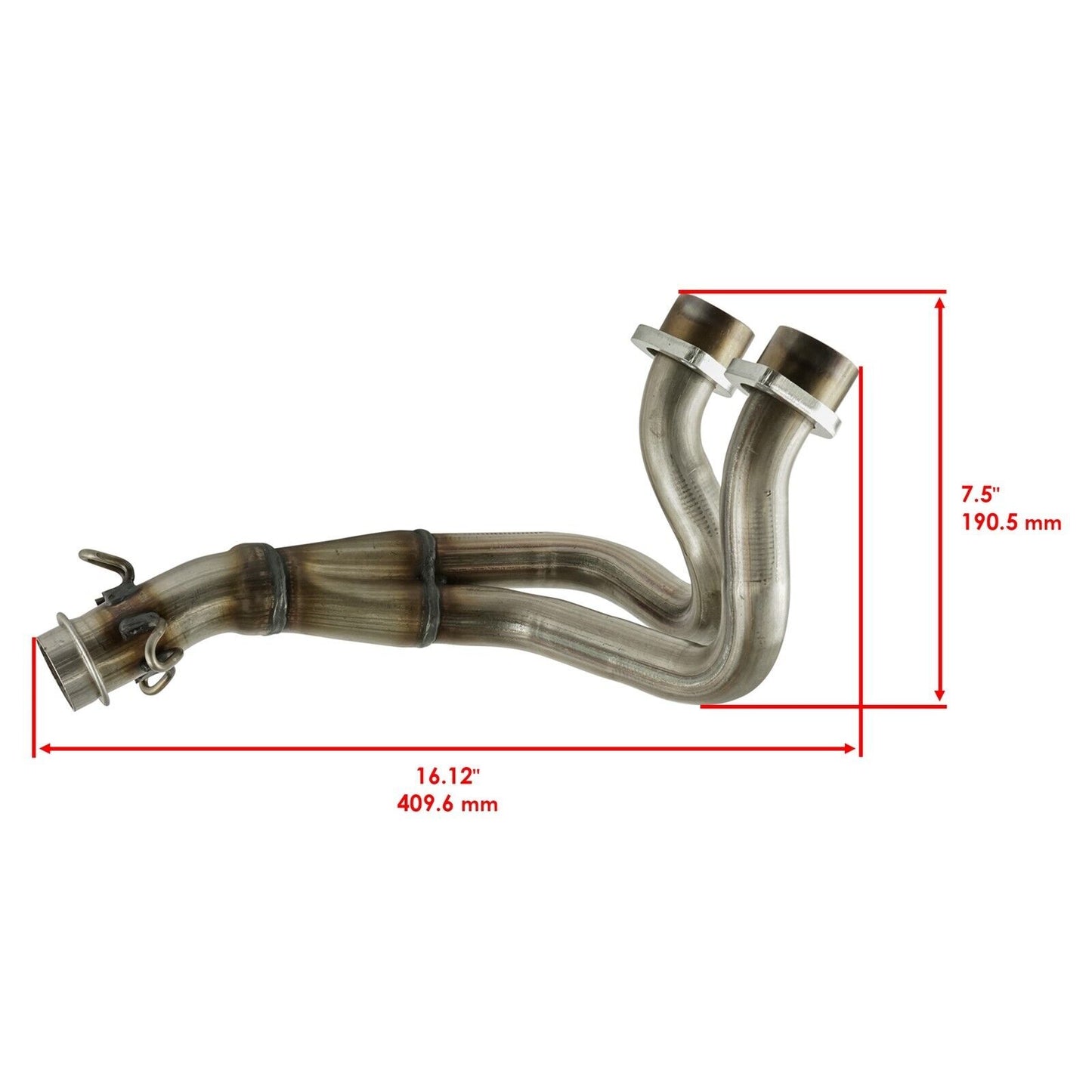 Caltric 5B4-E4611-00-00 Exhaust Pipe For Yamaha Rhino 700 YXR700F 2008-2012