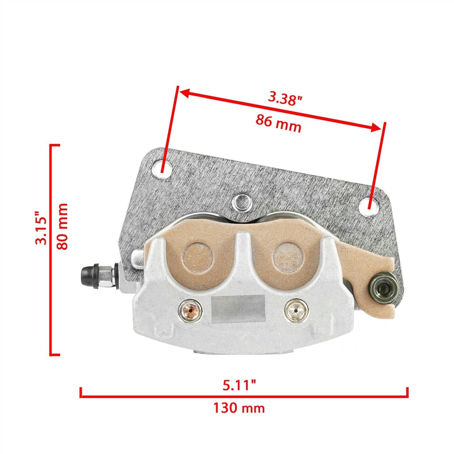 Front Left Right Brake Caliper w/Disc for Yamaha Raptor 700 700R YFM700R 2006-12