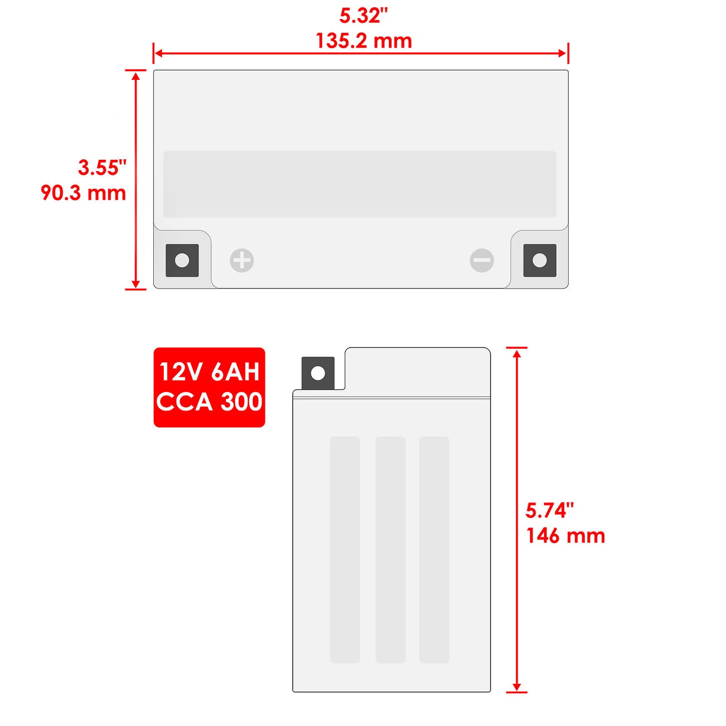 AGM Battery for Kawasaki Bayou 250 KLF250A 2006-2011