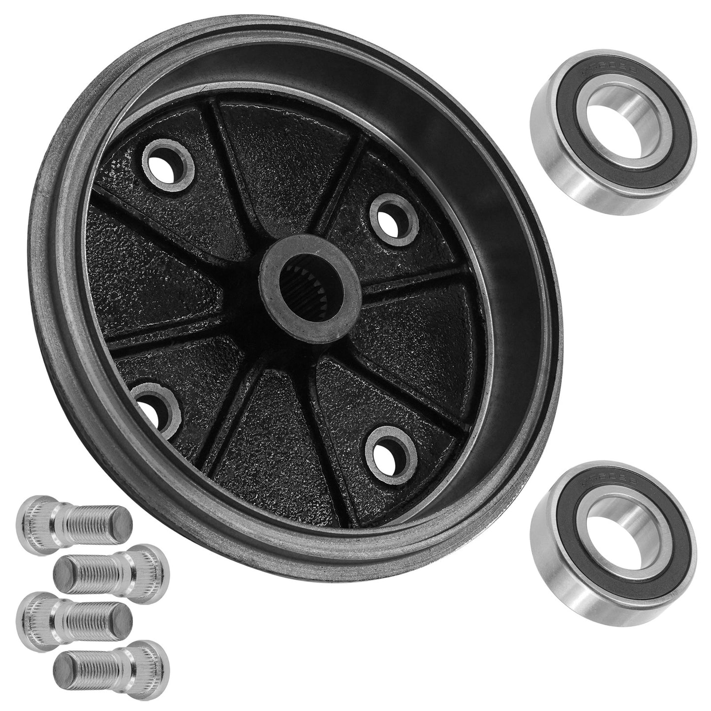 Rear Brake Drum W/Bearing Bolt For Kawasaki Mule 2510 KAF950 A Diesel 2000-2001