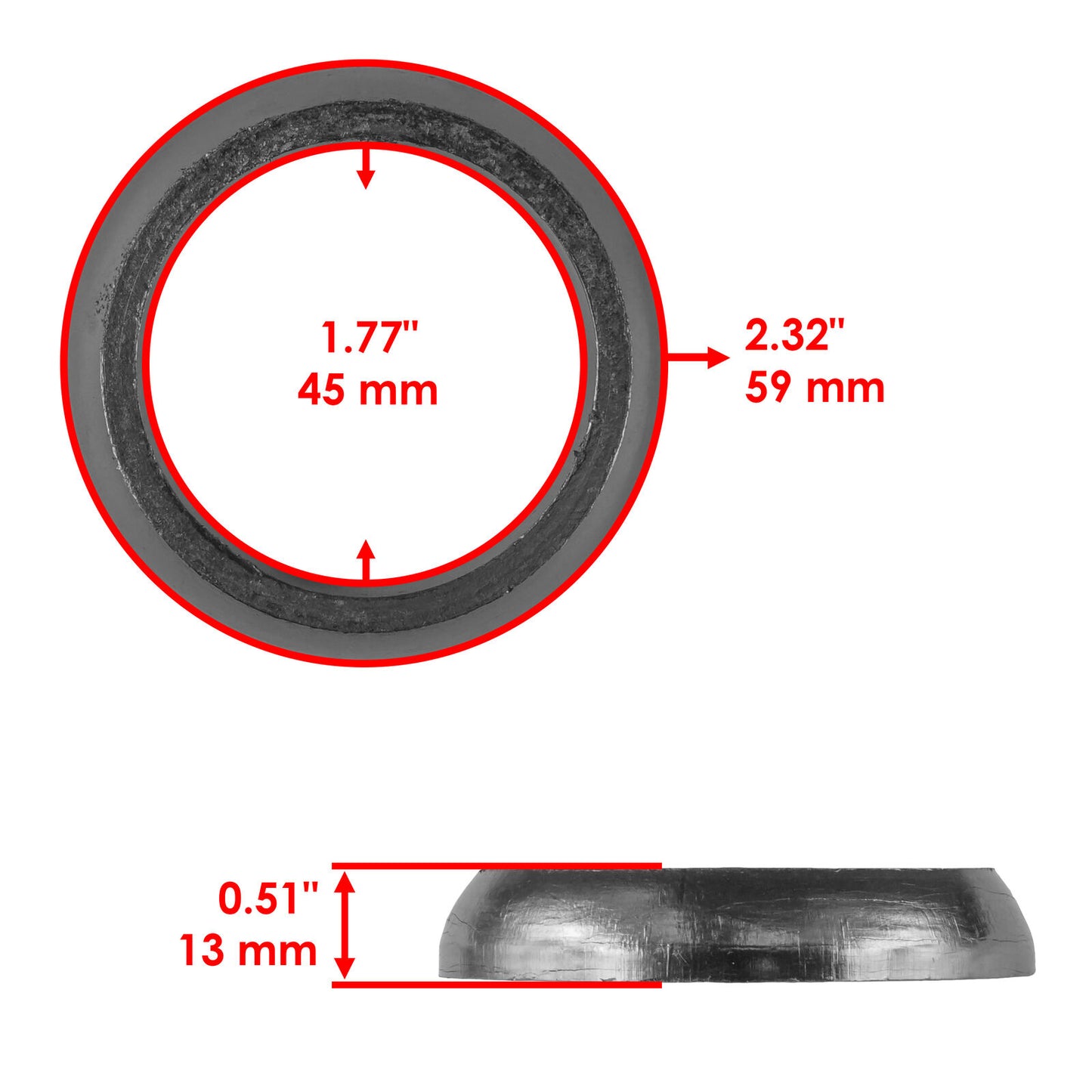 Exhaust Gasket Donut Seal  w/Muffler Gasket For Polaris RZR S 800 2009-2014