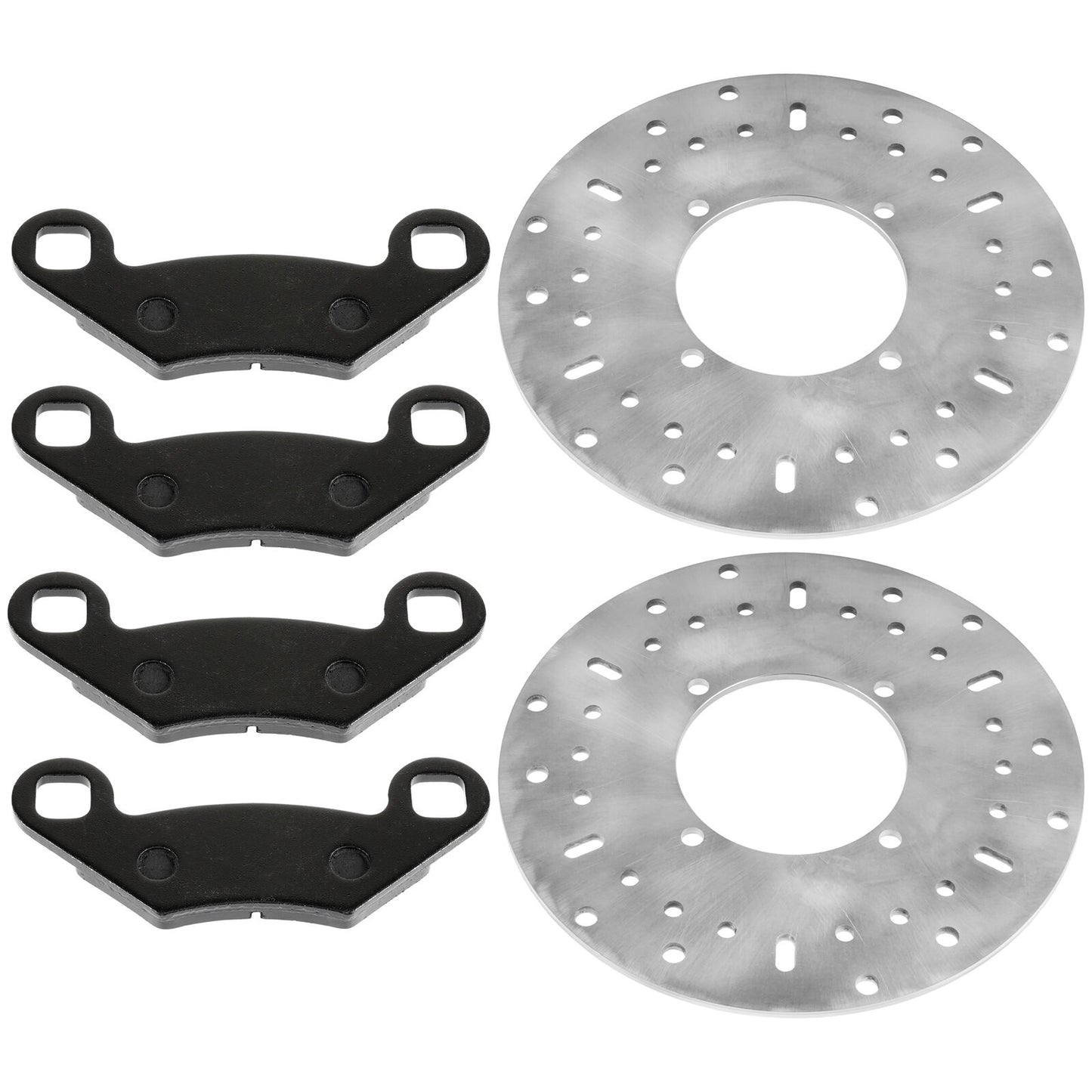 2 Front Brake Disc Rotor And Pads For Polaris Sportsman 570 4X4 EFI 2014-2018