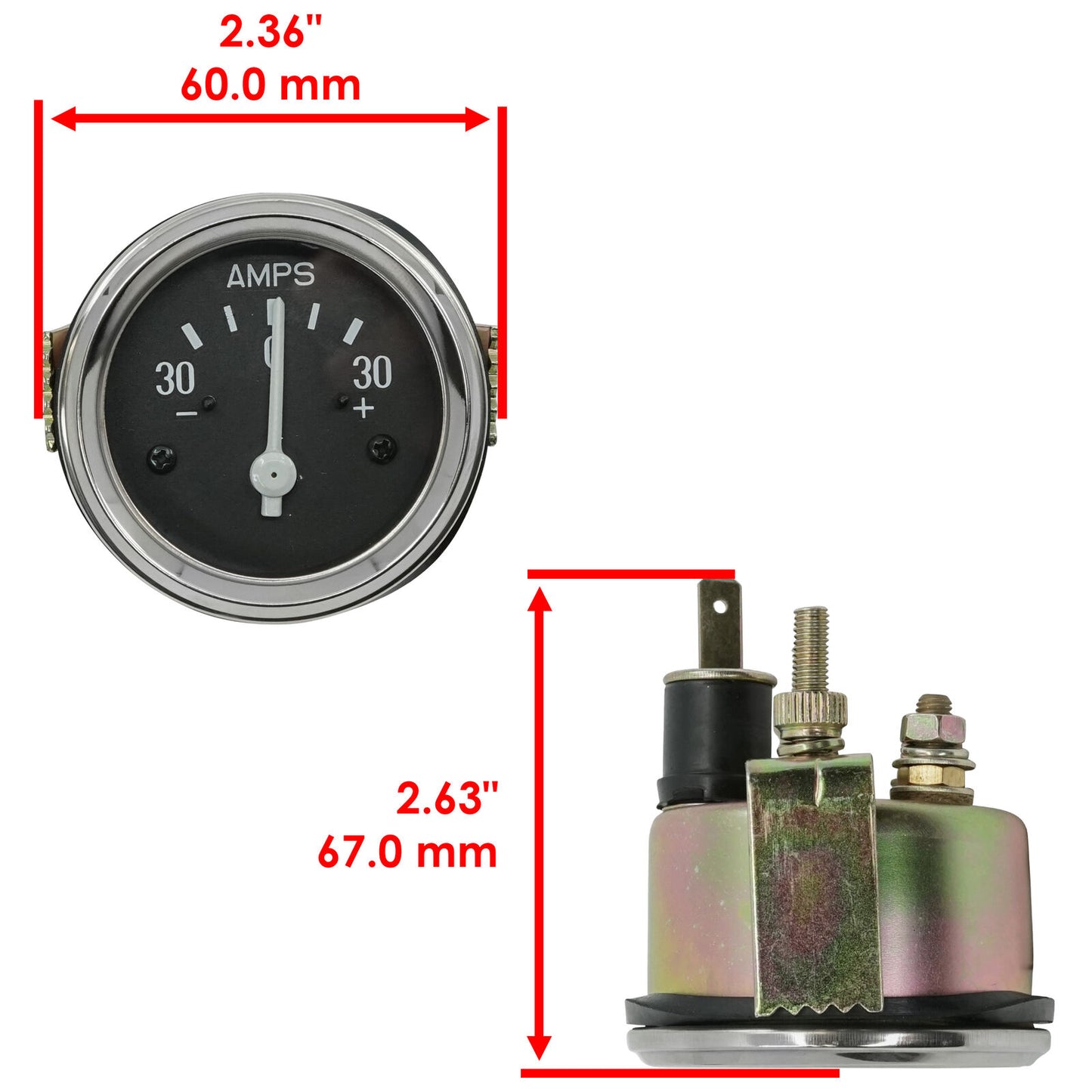 30 Amp Gauge Ammeter For Massey Ferguson Tractor TE20 TO20 TO30 F40 22 30 33 44