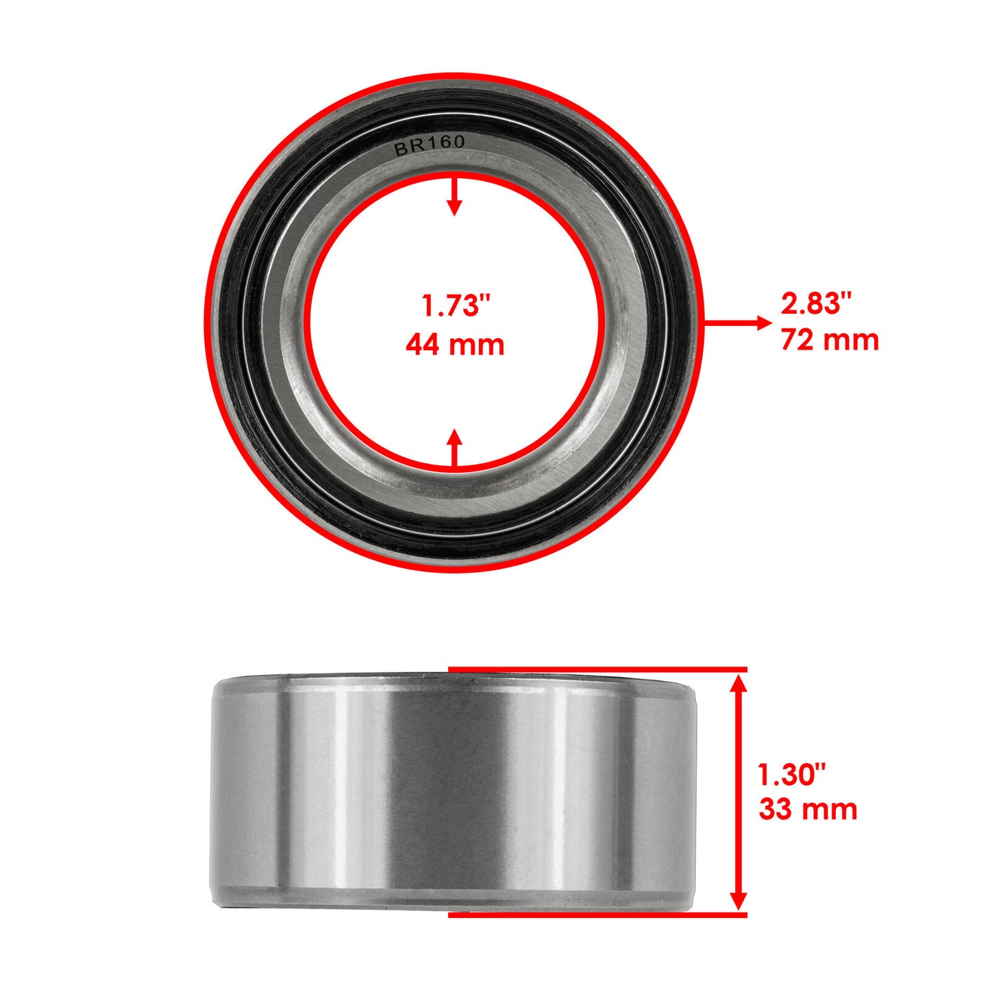 Front Wheel Ball Bearing for Polaris Sportsman X2 XP 850 Touring Eps 2010-2014