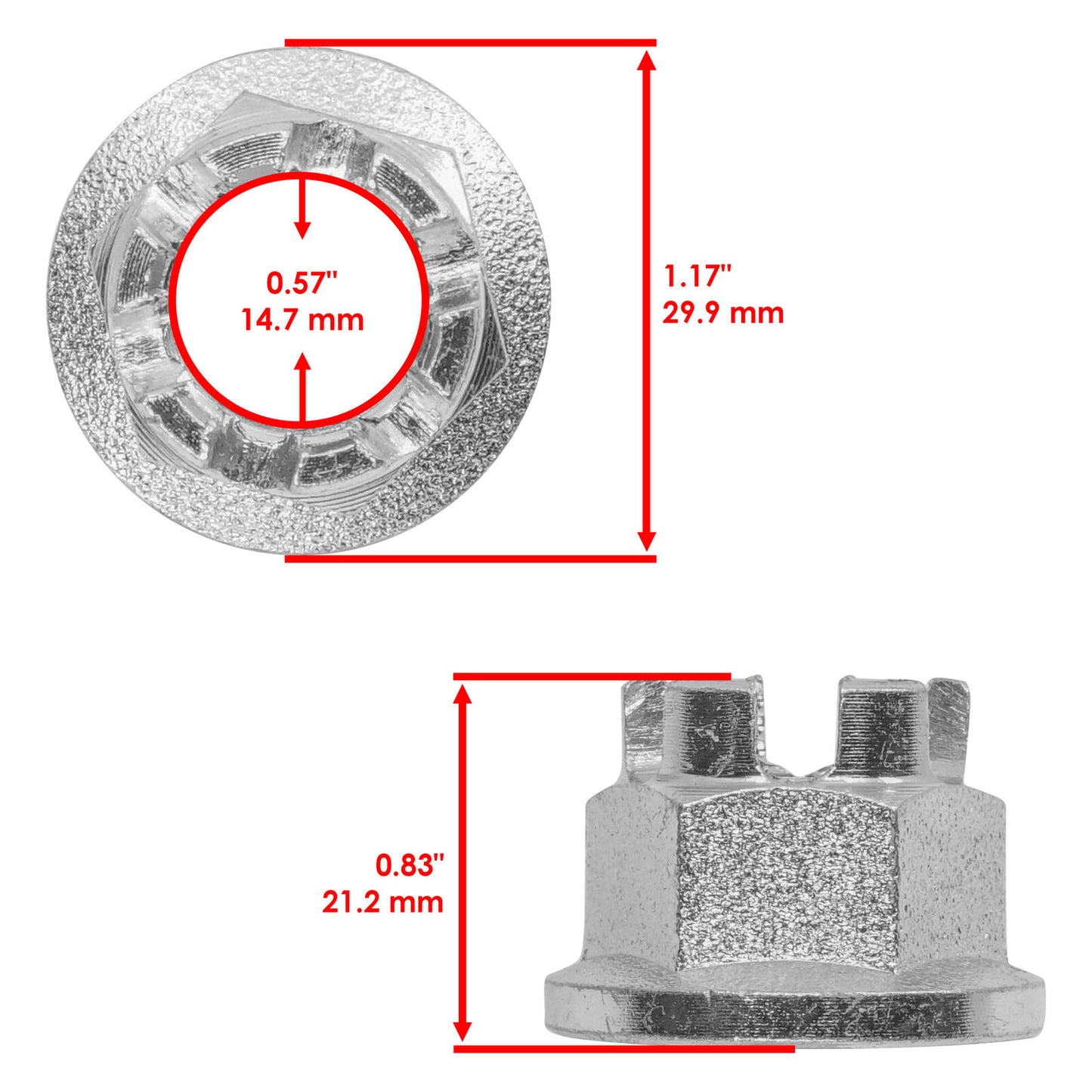 Castle Nut for Honda Rancher 420 TRX420FA TRX420FPA 2009 - 2014 Front Wheel Axle