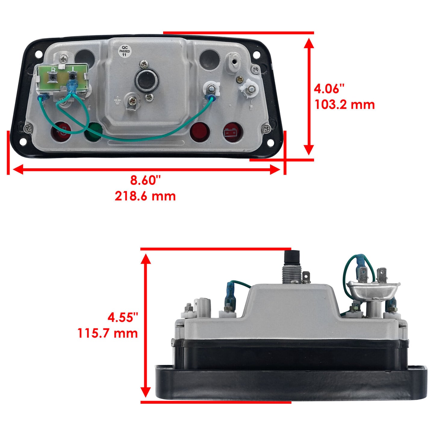 Caltric Instrument Gauge Cluster For Ford 2000 3000 4000 5000 7000 E5NN10849BA