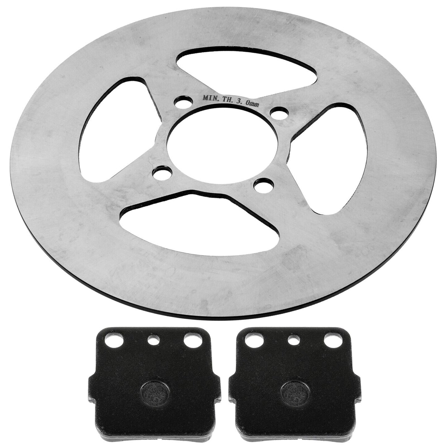 Rear Wheel Brake Disc Rotor w/ Brake Pad for Yamaha Raptor 125 YFM125R 2011-2013