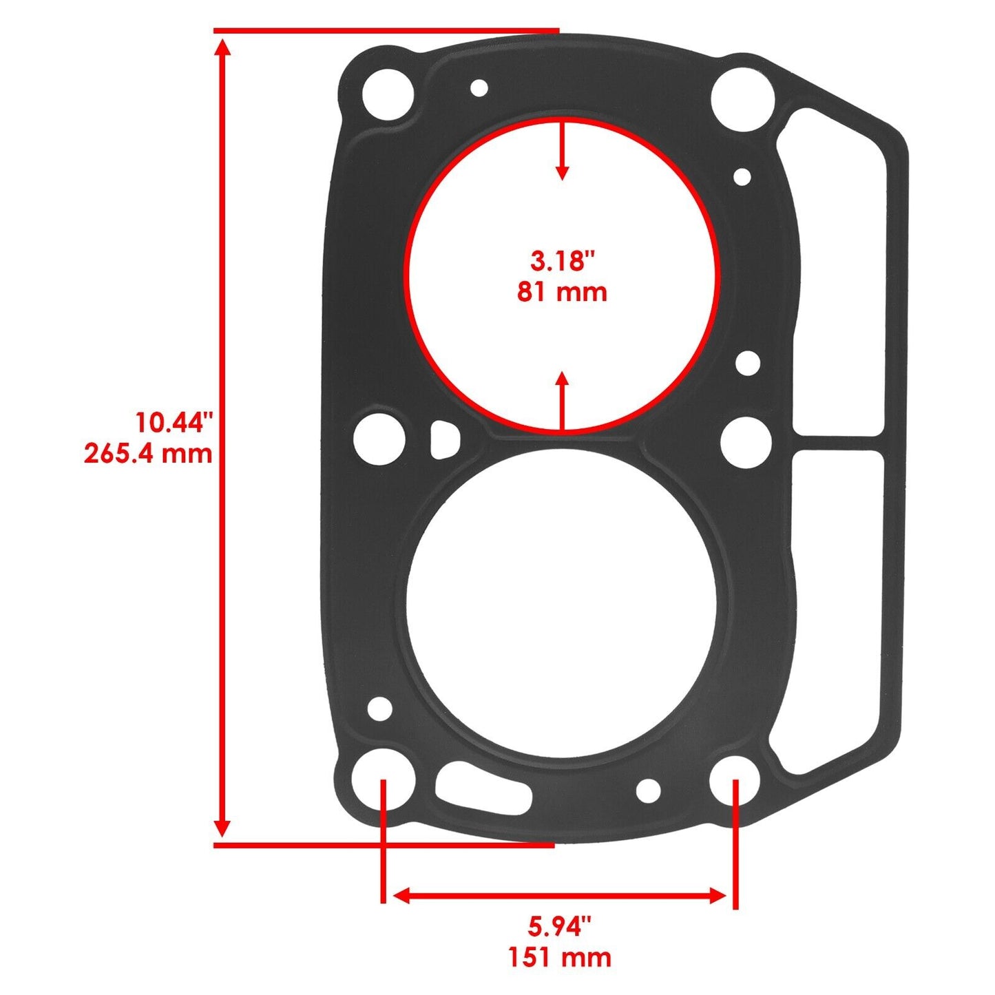 Cylinder Head Gasket fits Polaris RZR S 800 EFI 2011 2012 2013 2014