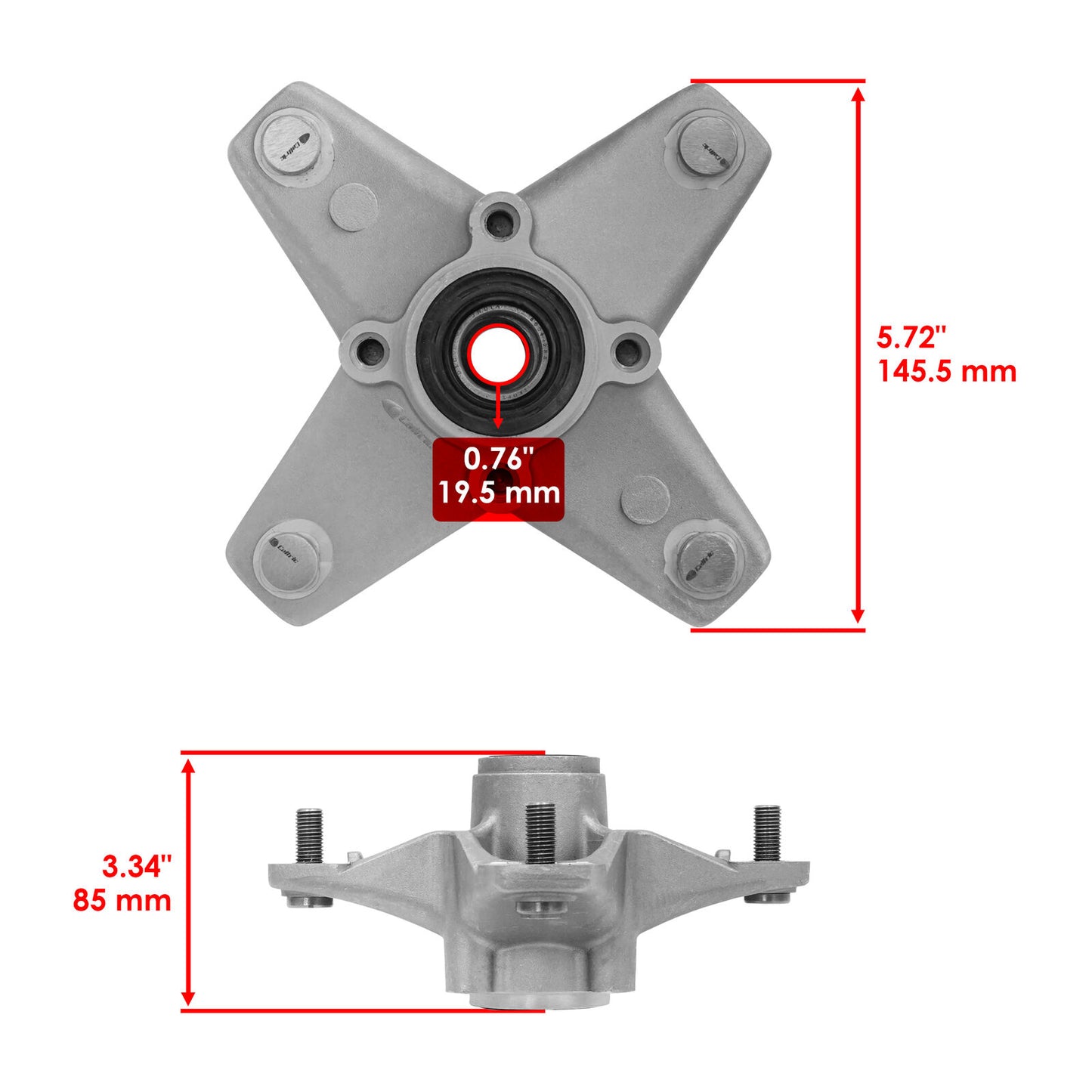 Caltric Front Wheel Hub For Yamaha Banshee 350 YFZ350 1990-2006