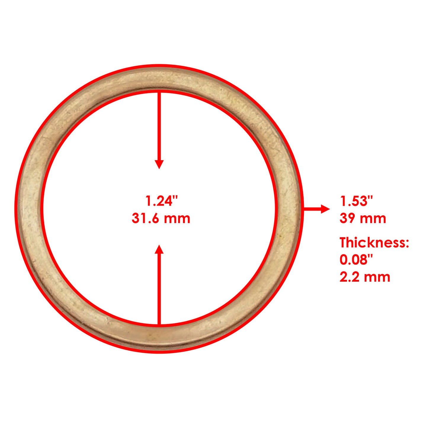 Exhaust Pipe Gasket for Kawasaki Bayou 220 KLF220A 1988-2002